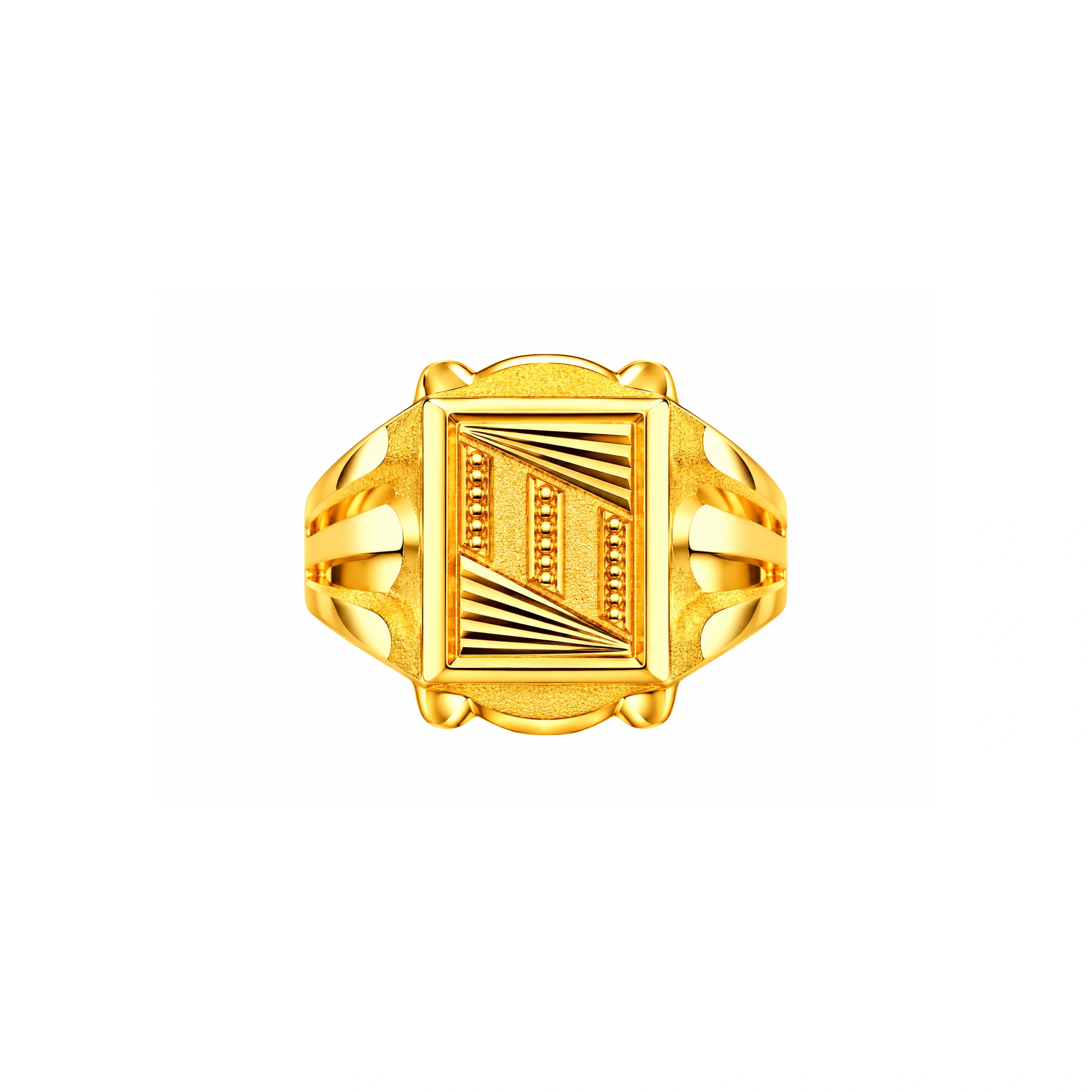 The GGR020219566 Gold Gents Ring