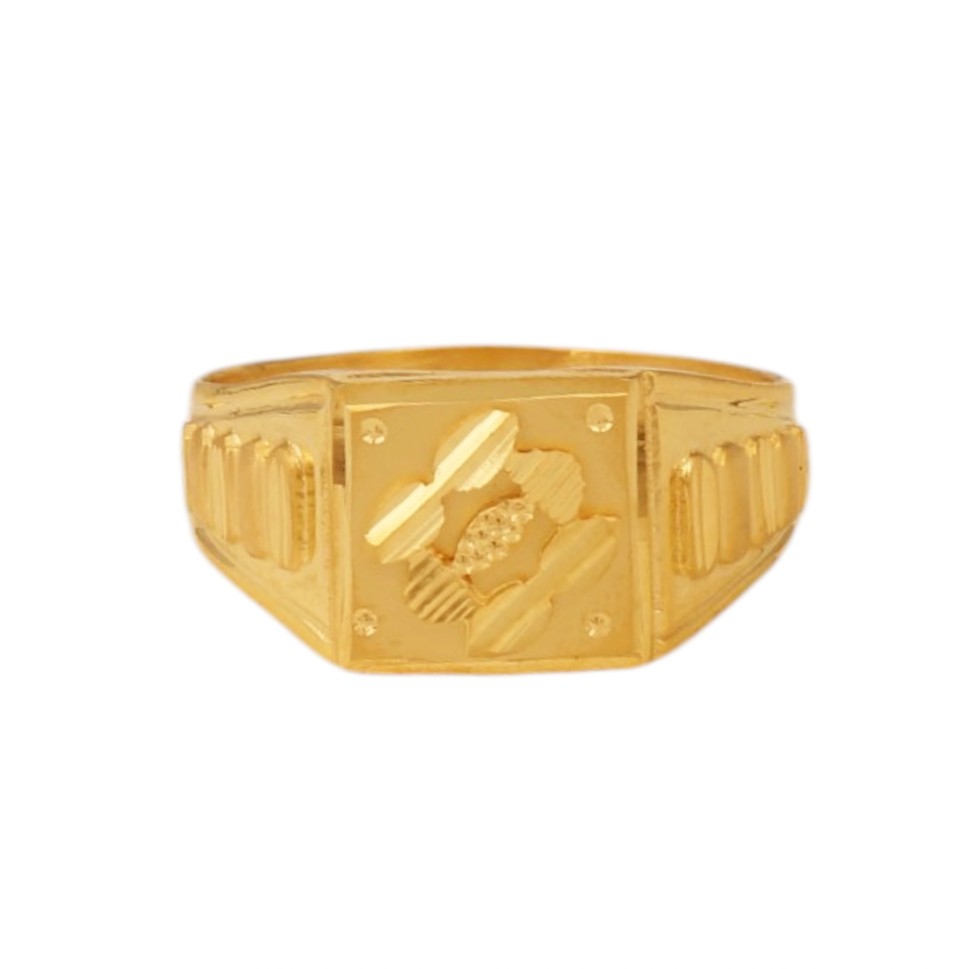 Gilded Tableau Gold Gents Ring
