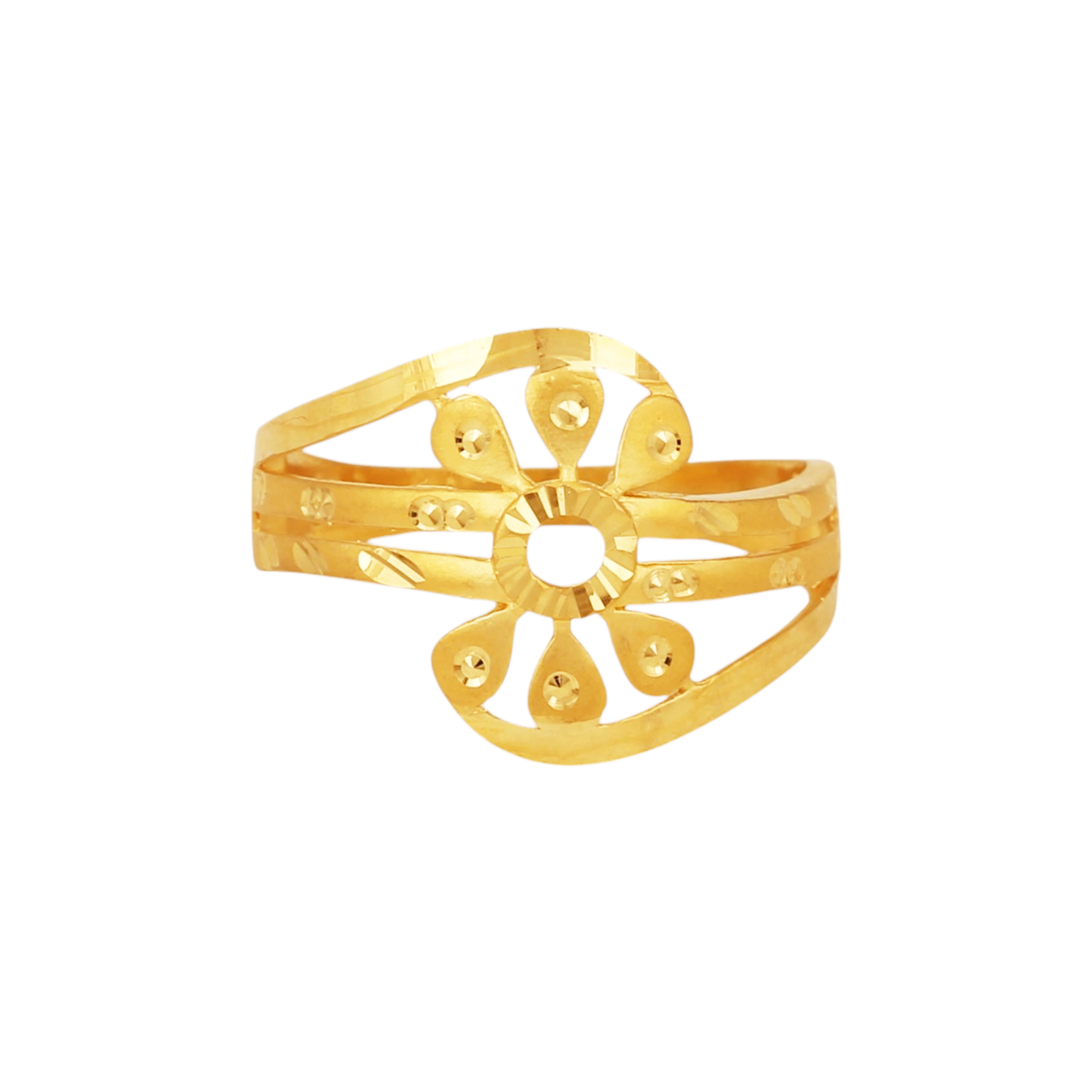 Blossom Dewdrop Gold Ladies Ring
