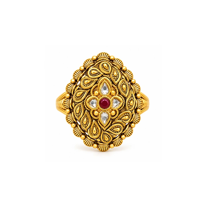 The GLR011010897 Gold Ladies Ring