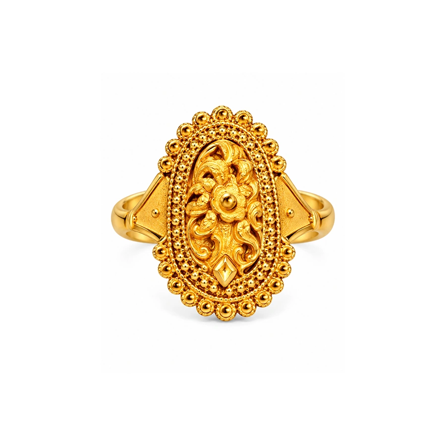 The GLR011910037 Gold Ladies Ring