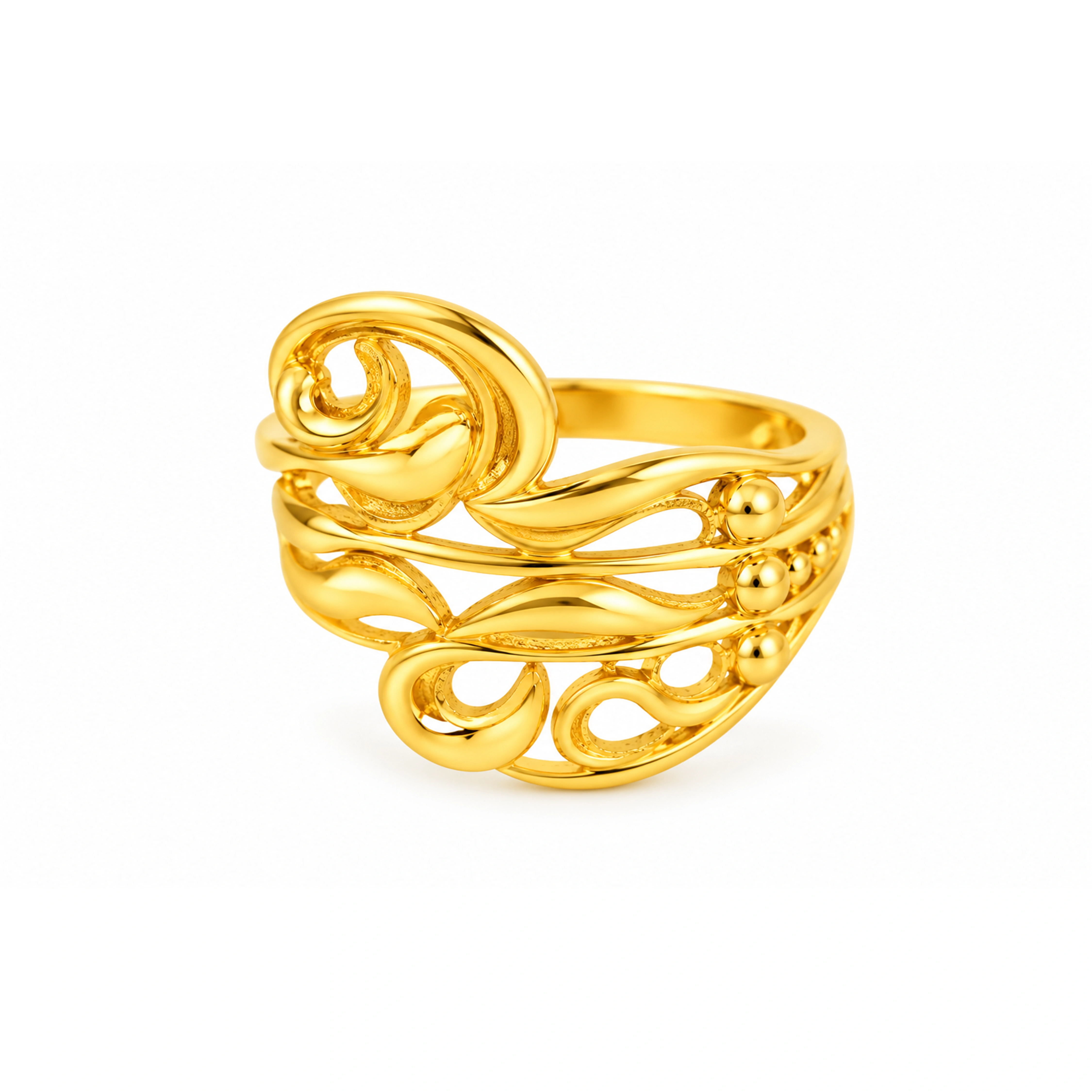 The GLR020219795 Gold Ladies Ring