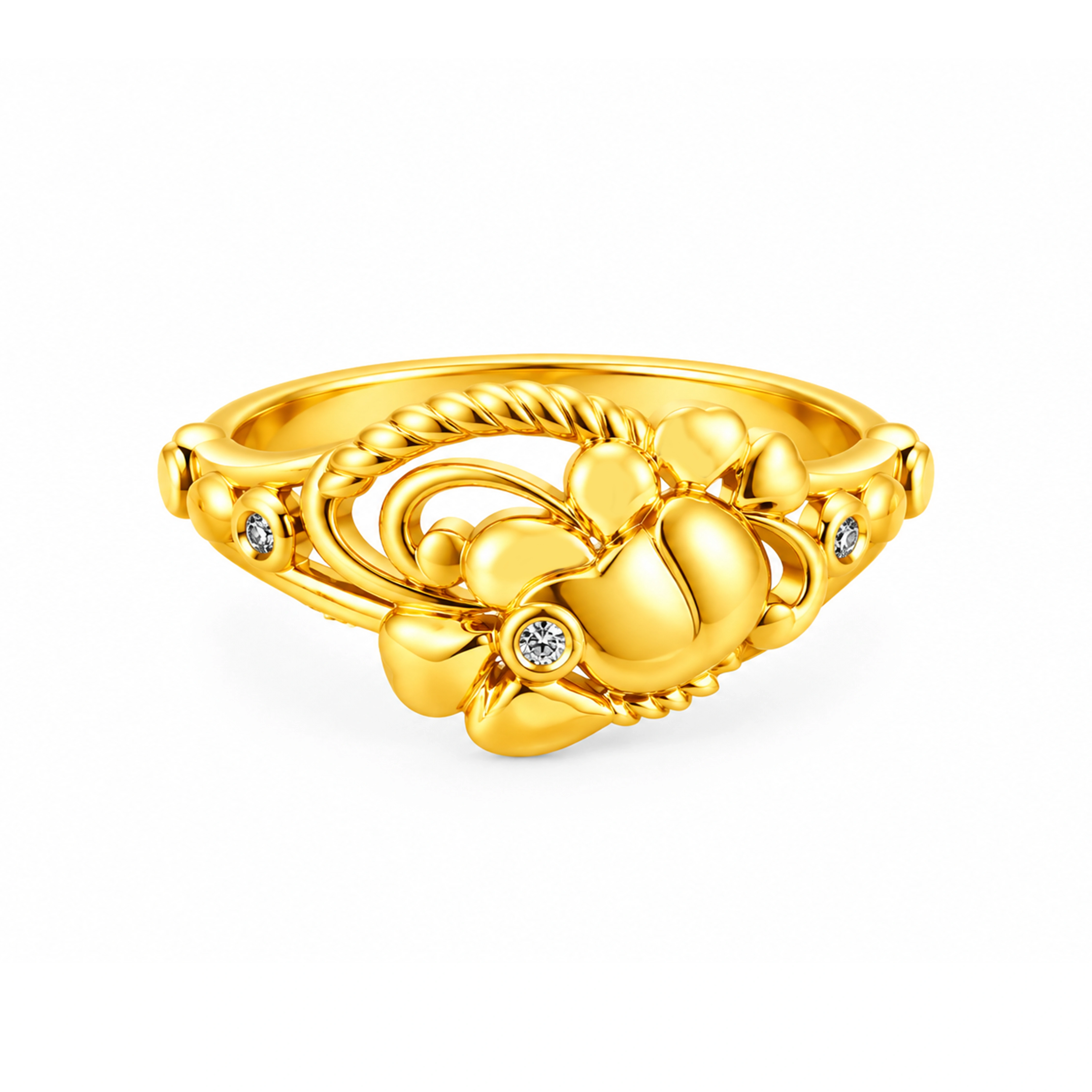 The GLR020219870 Gold Ladies Ring