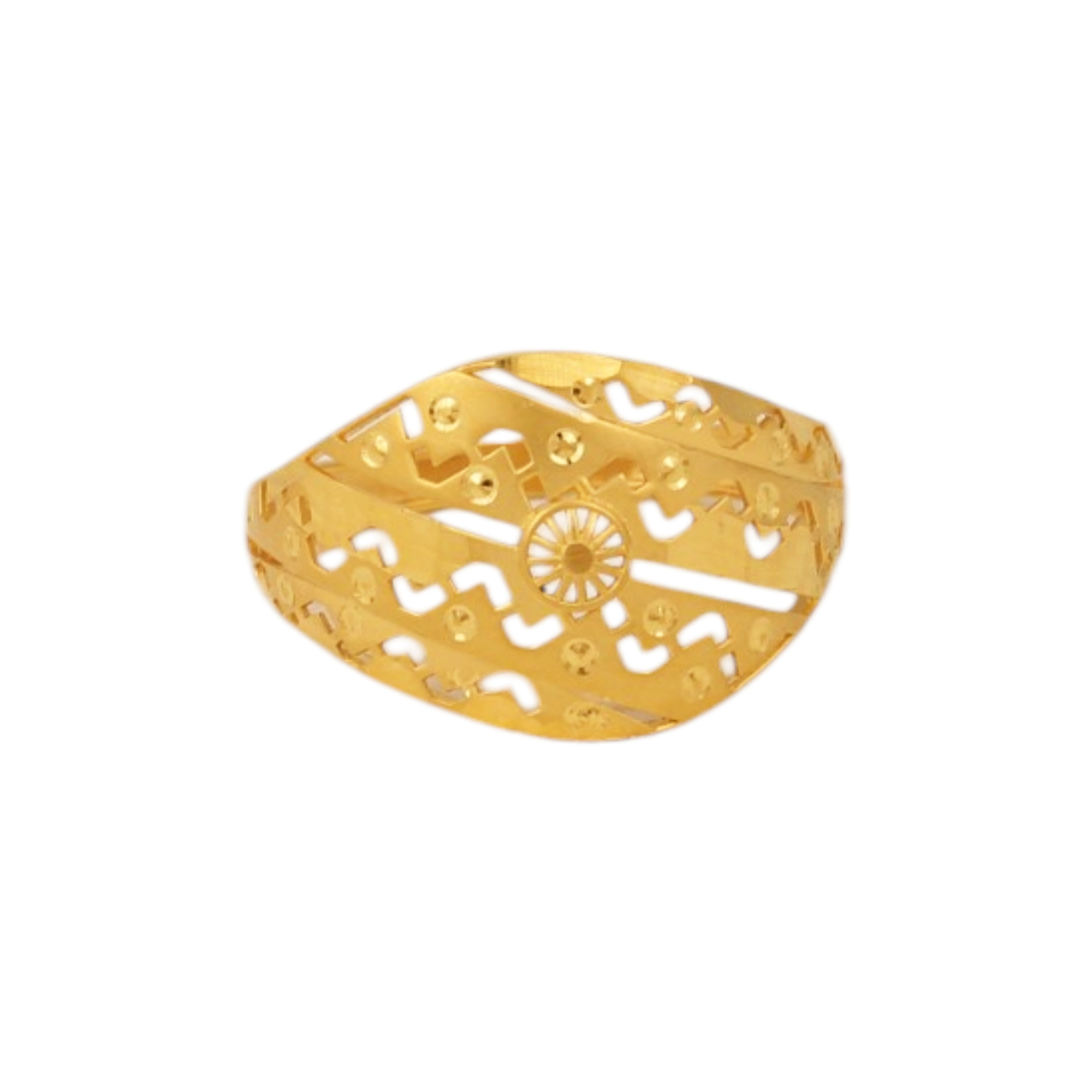 Golden Mandala Gold Ladies Ring