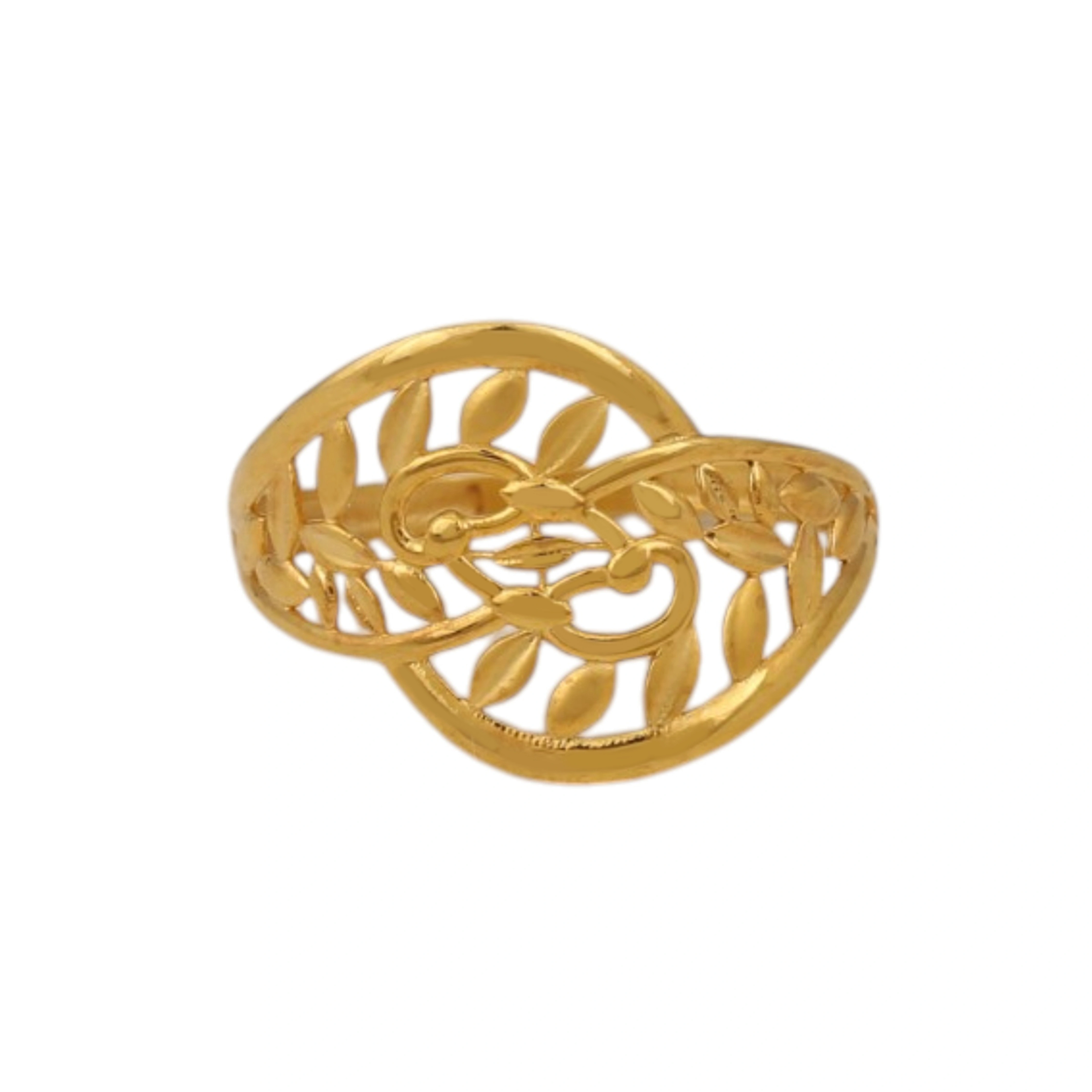 Verdant Embrace Gold Ladies Ring