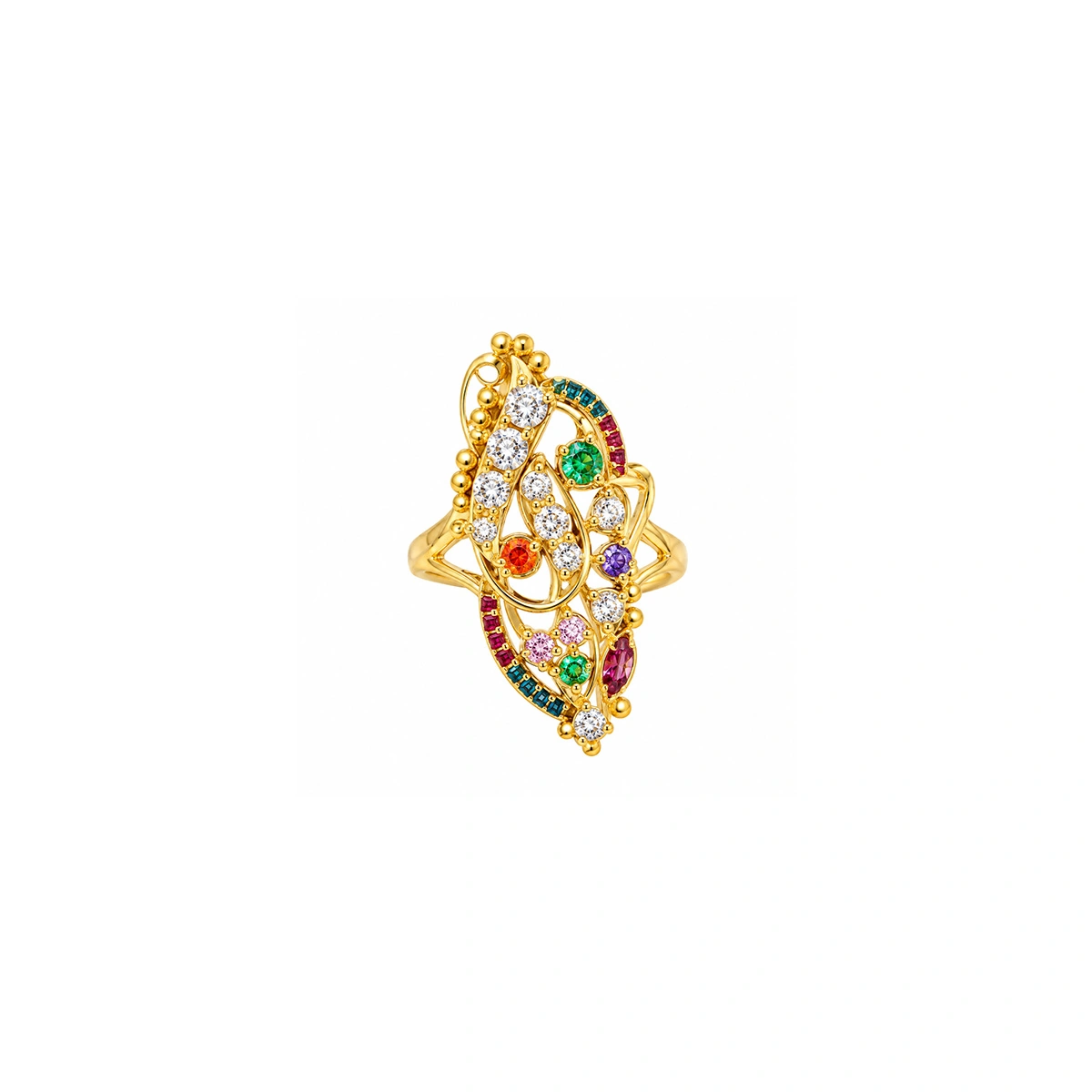 The GLR044210394 Gold Ladies Ring