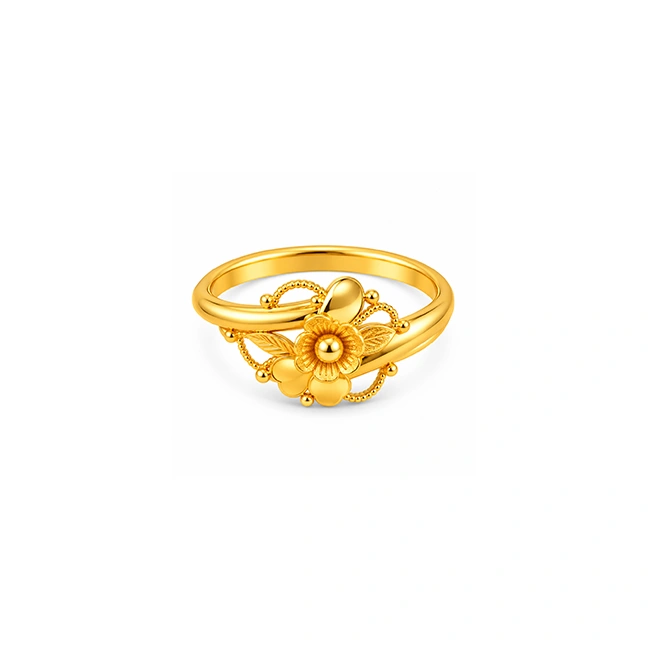 The GLR067110245 Gold Ladies Ring
