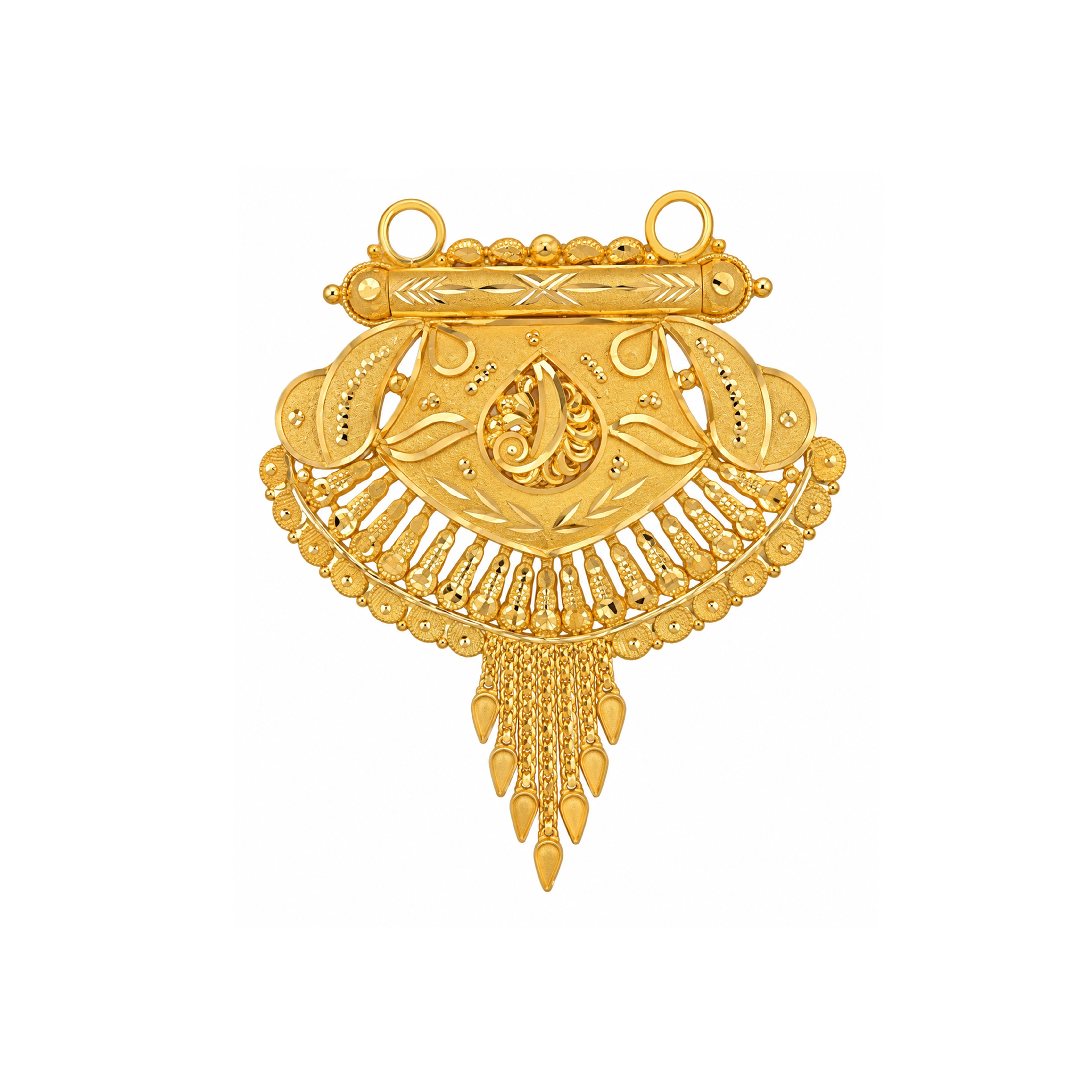 Regal Tapestry Gold Mangalsutra Pendant