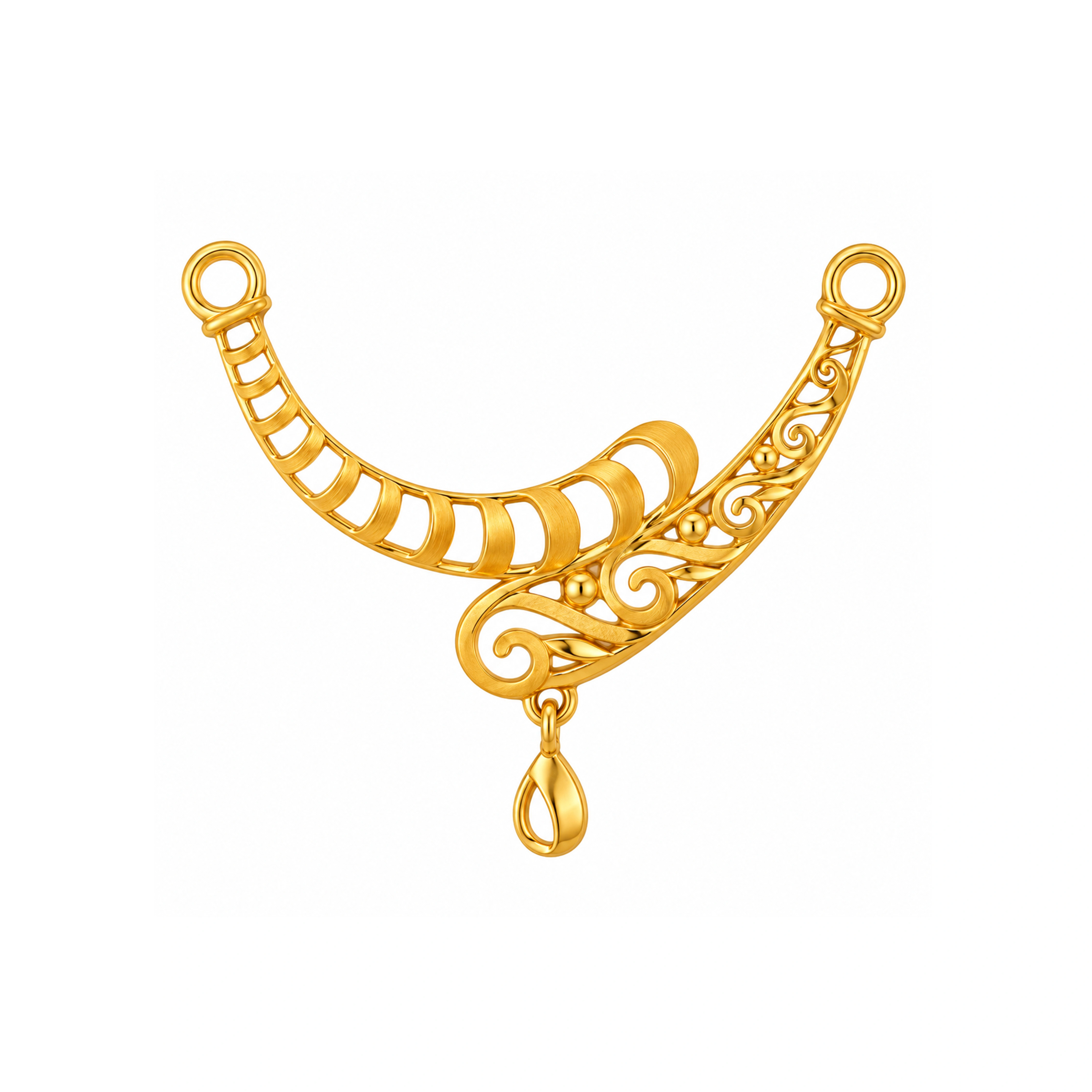 Aeolian Sweep Gold Mangalsutra Pendant