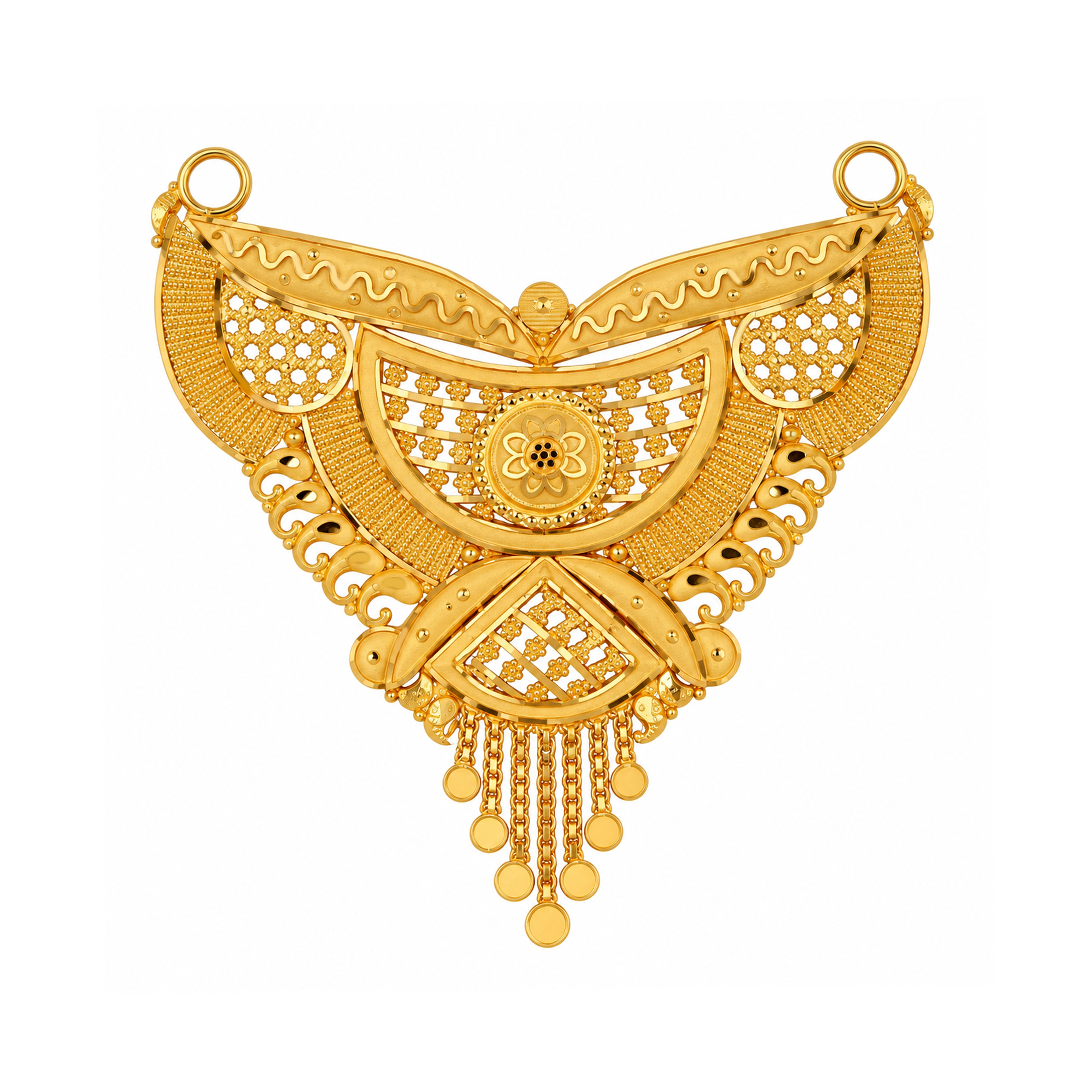 Aureate Filigree Gold Mangalsutra Pendant