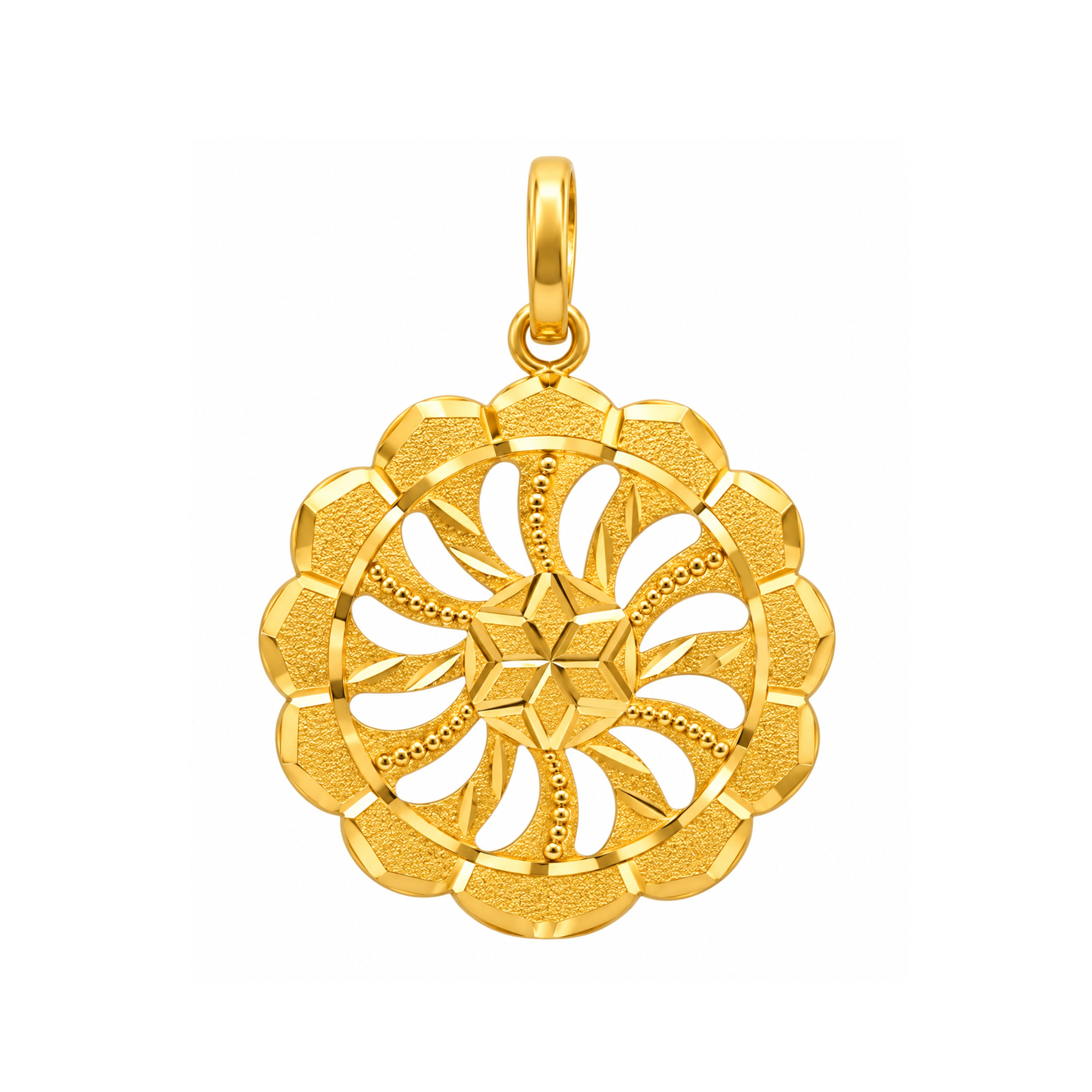 Celestial Wreath Gold Pendant