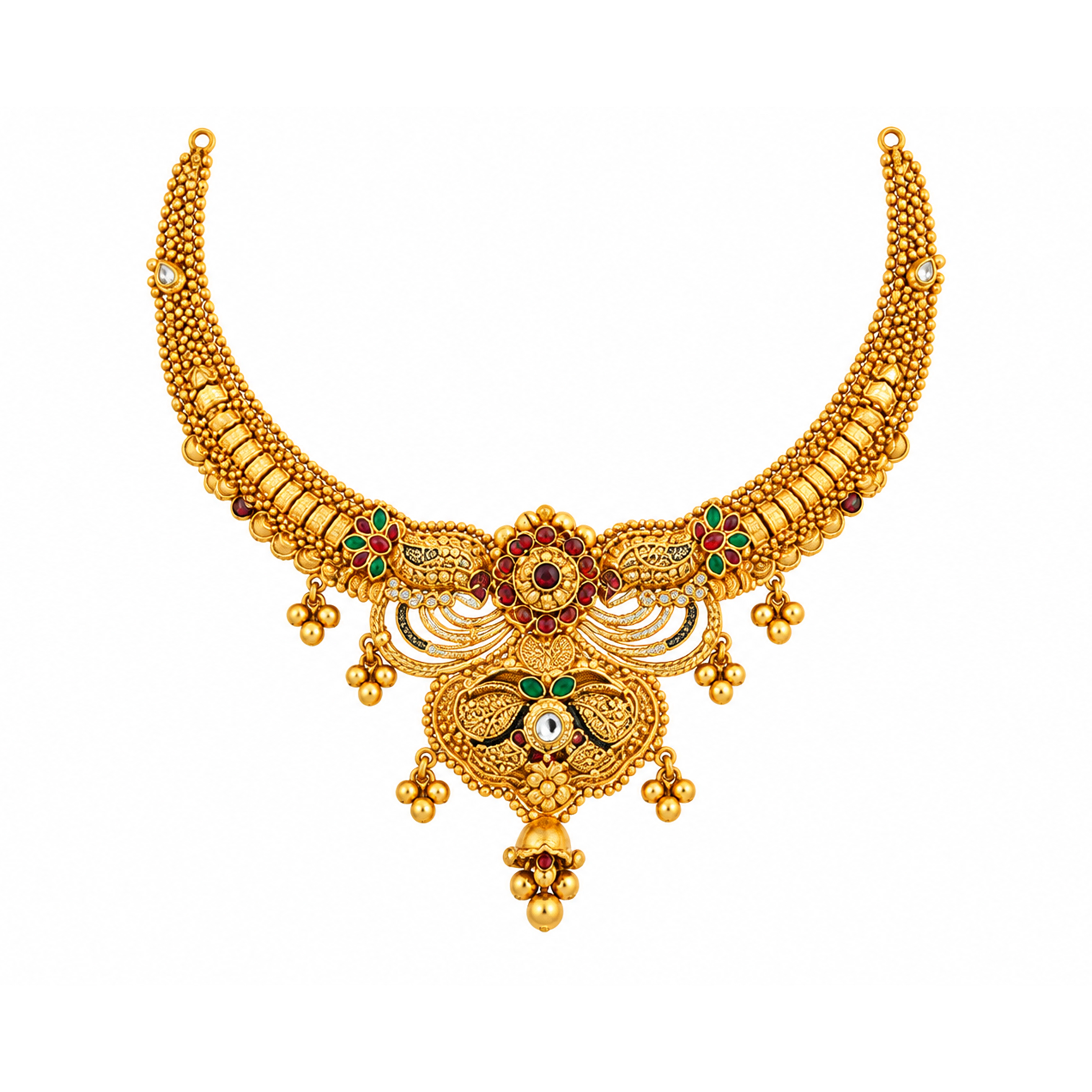 The GSS006400467 Gold Short Necklace Set