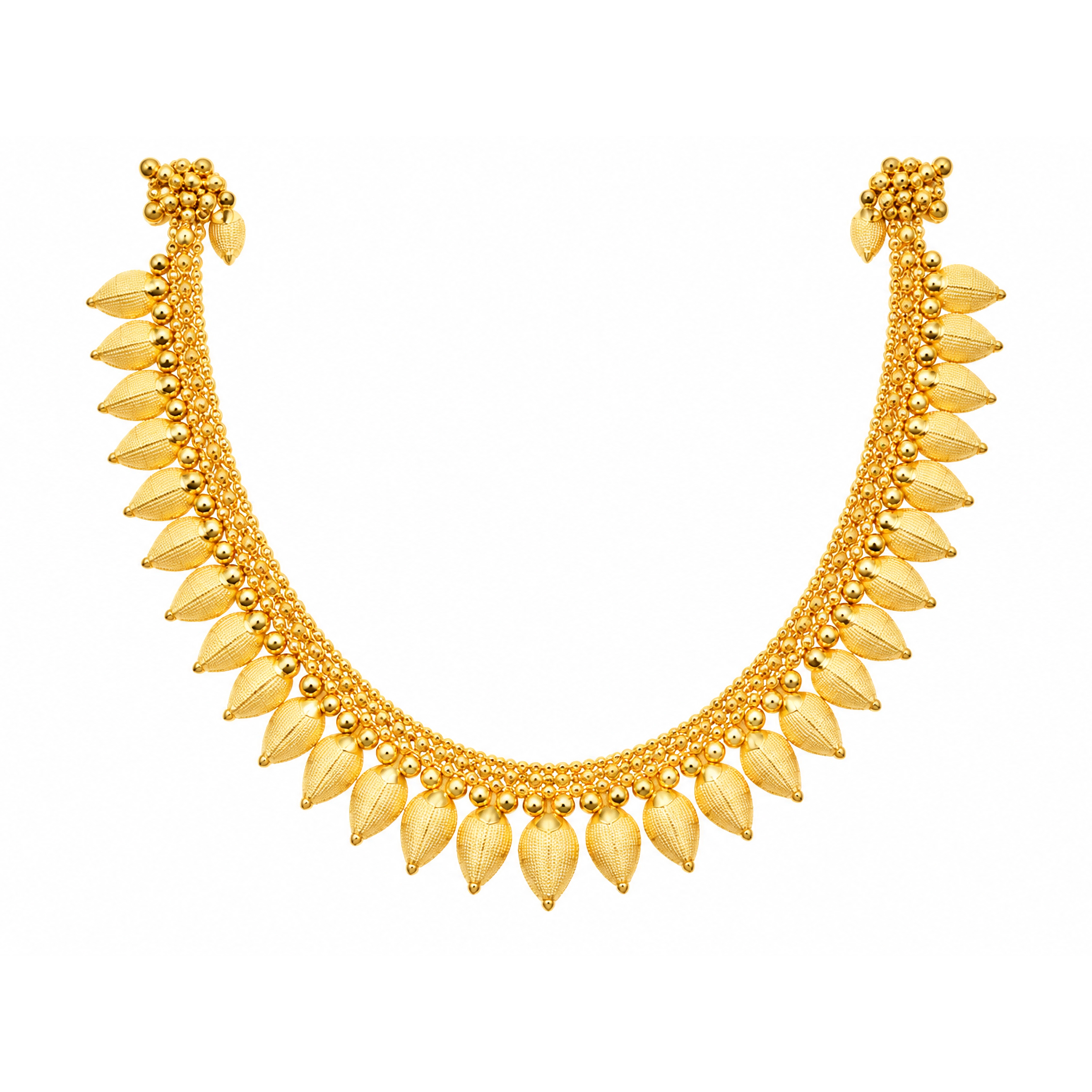 The GSS006400490 Gold Short Necklace Set