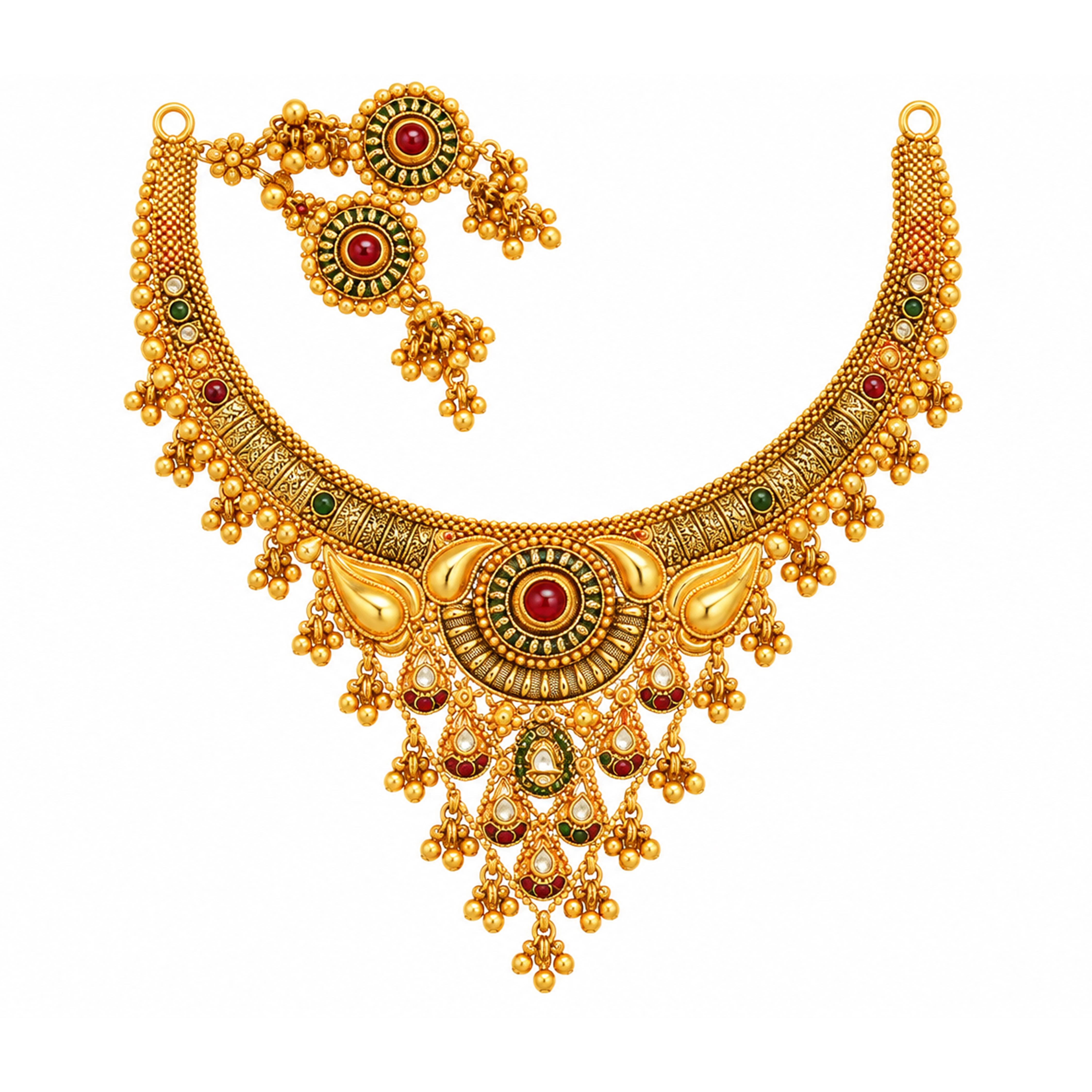 The GSS006400516 Gold Short Necklace Set