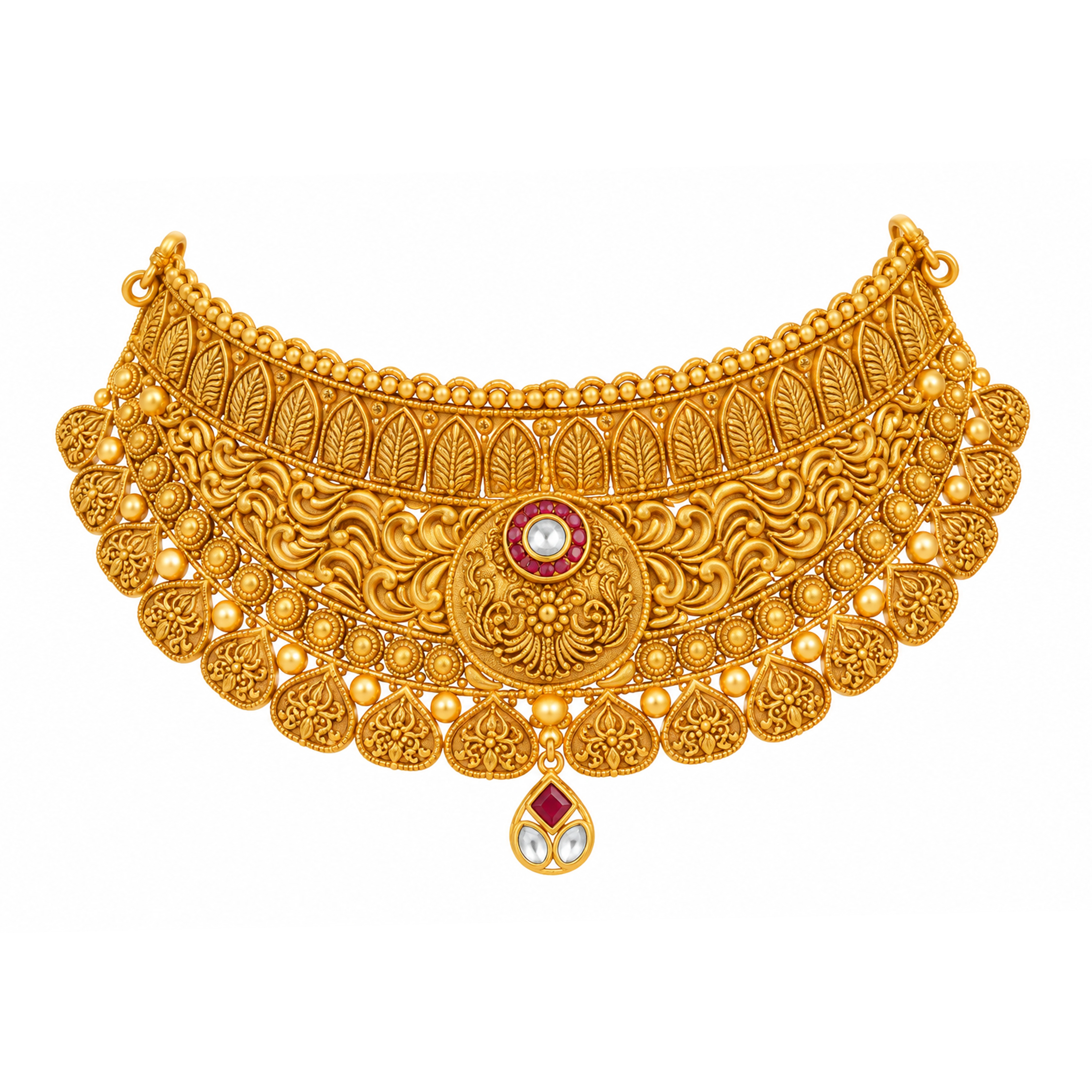 The GSS011010477 Gold Short Necklace Set