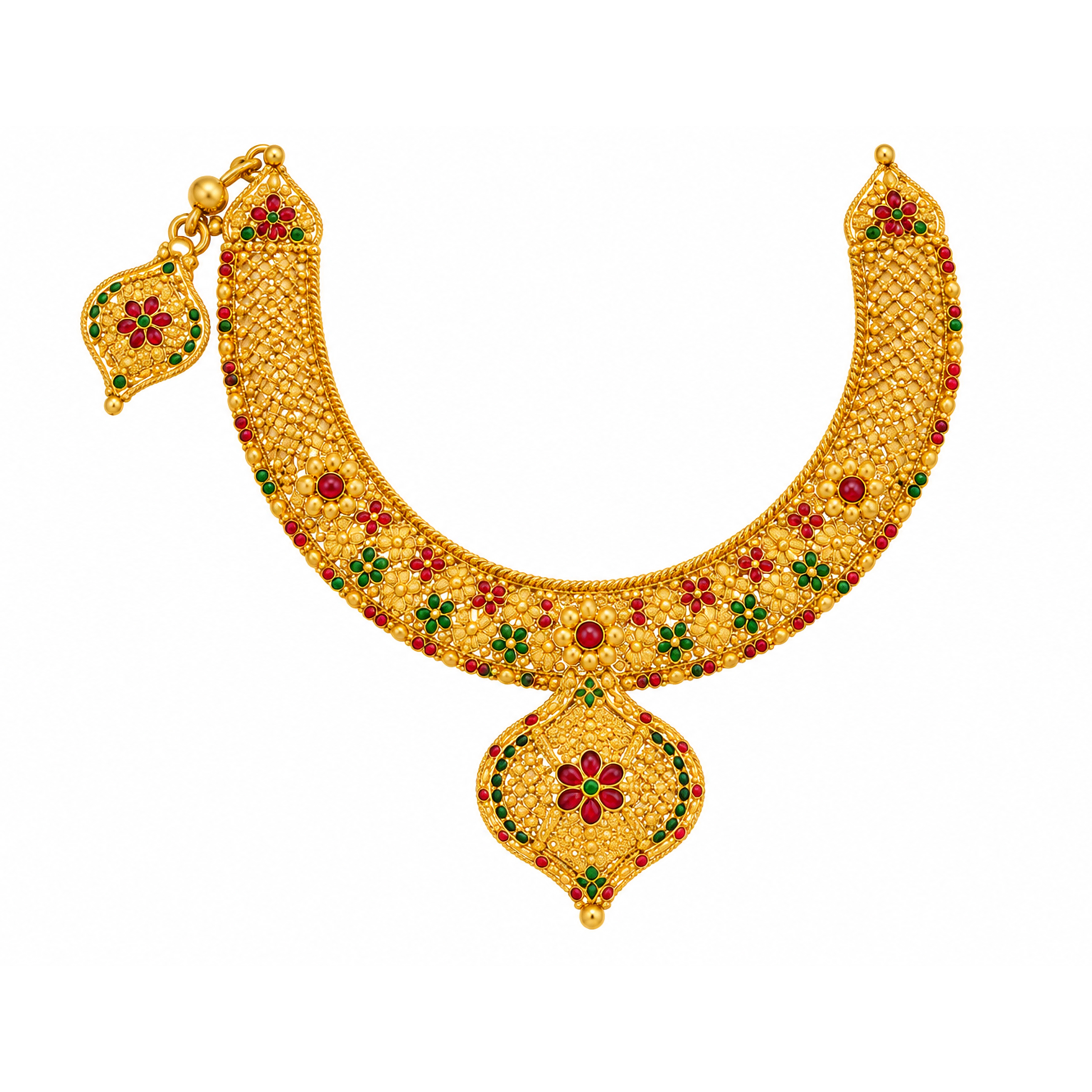 The GSS011710004 Gold Short Necklace Set
