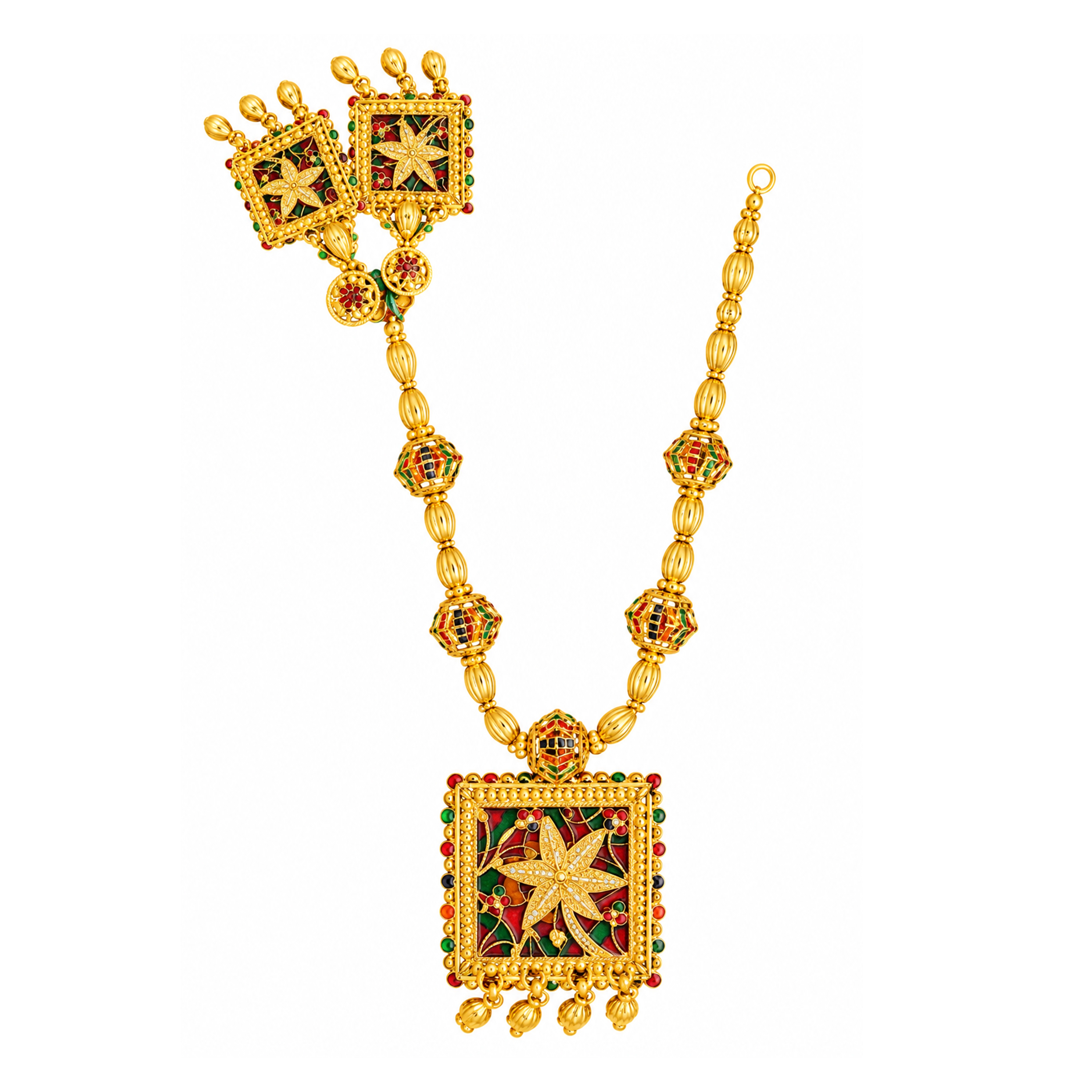 The GSS011810009 Gold Short Necklace Set