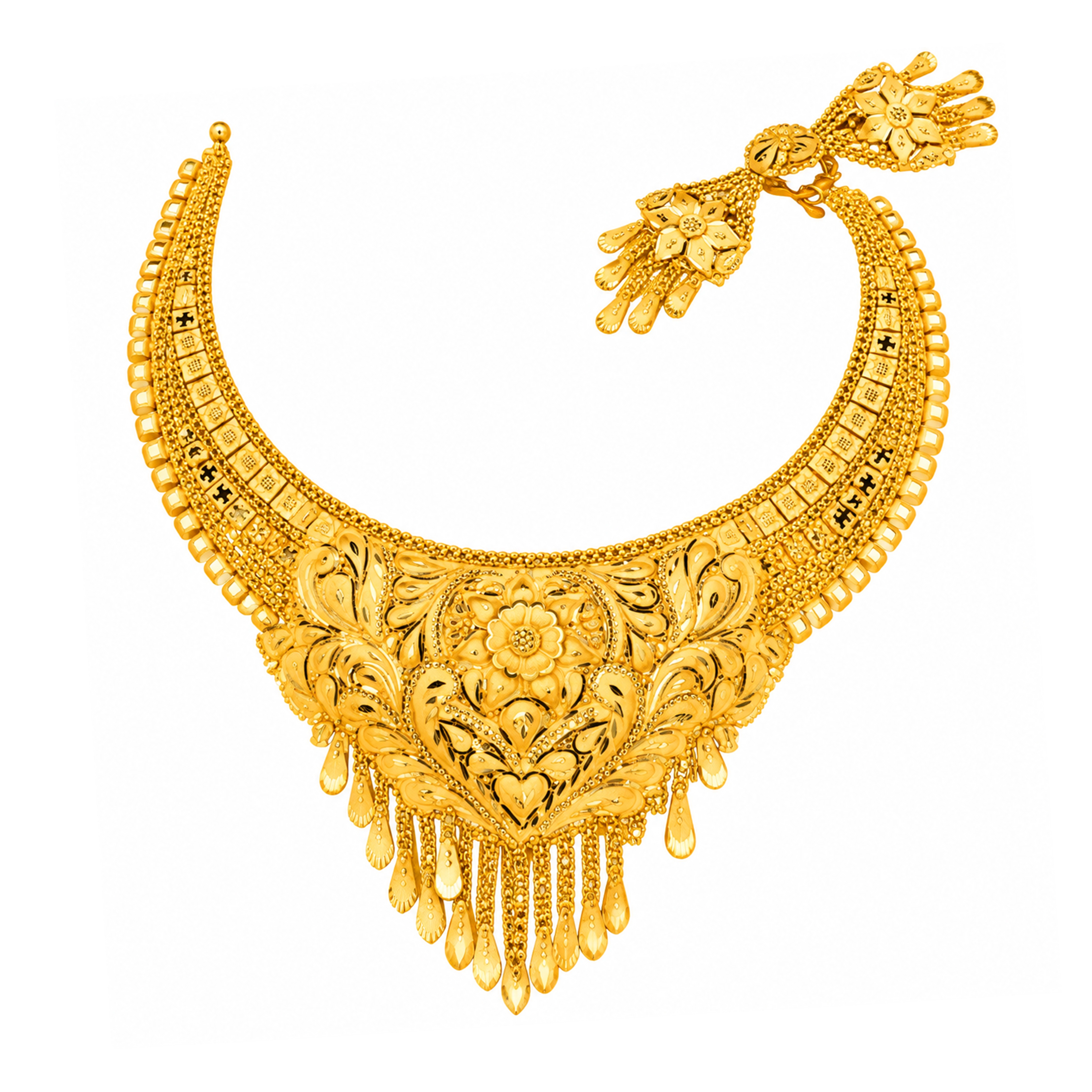 The GSS011910017 Gold Short Necklace Set