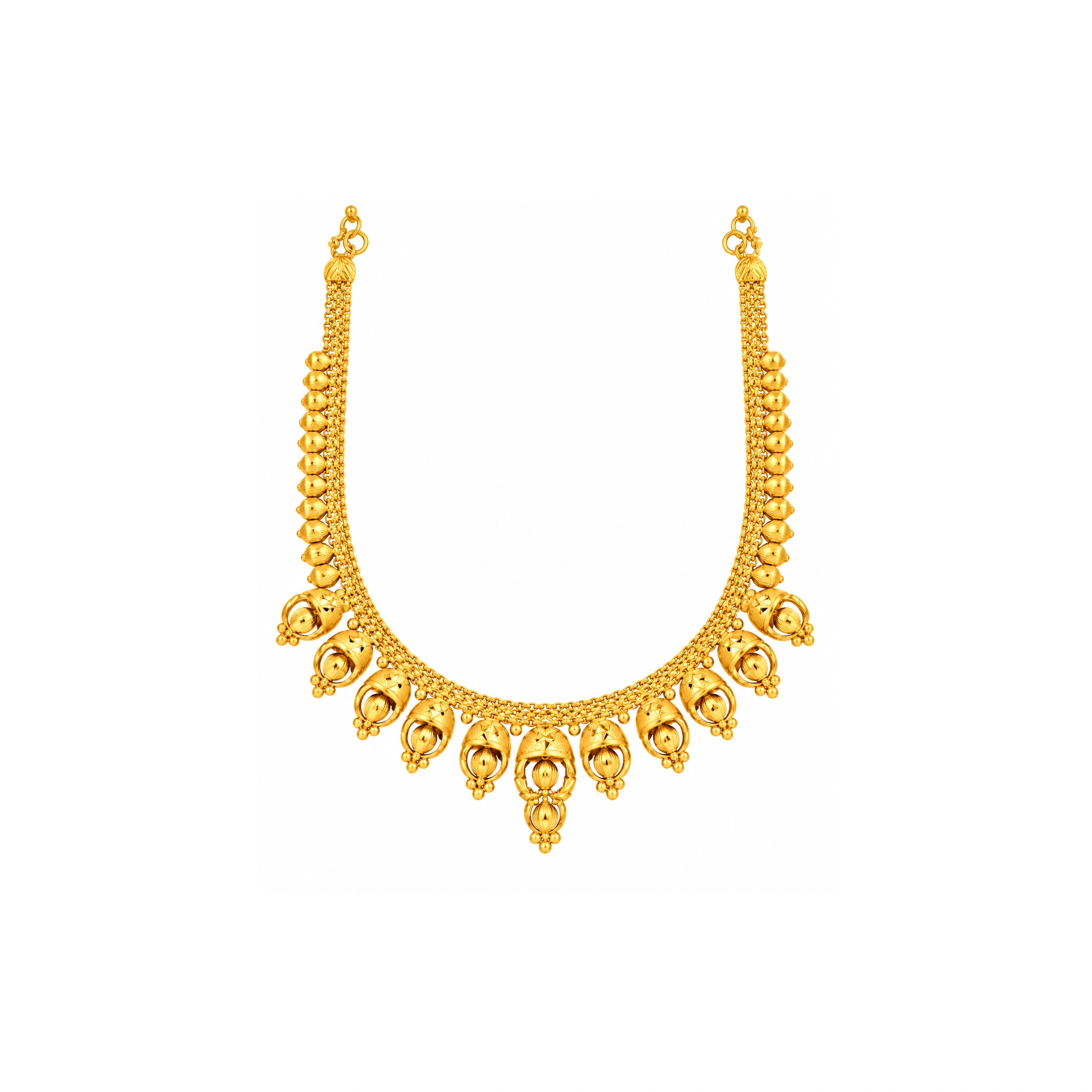 The GSS01290240 Gold Short Necklace Set