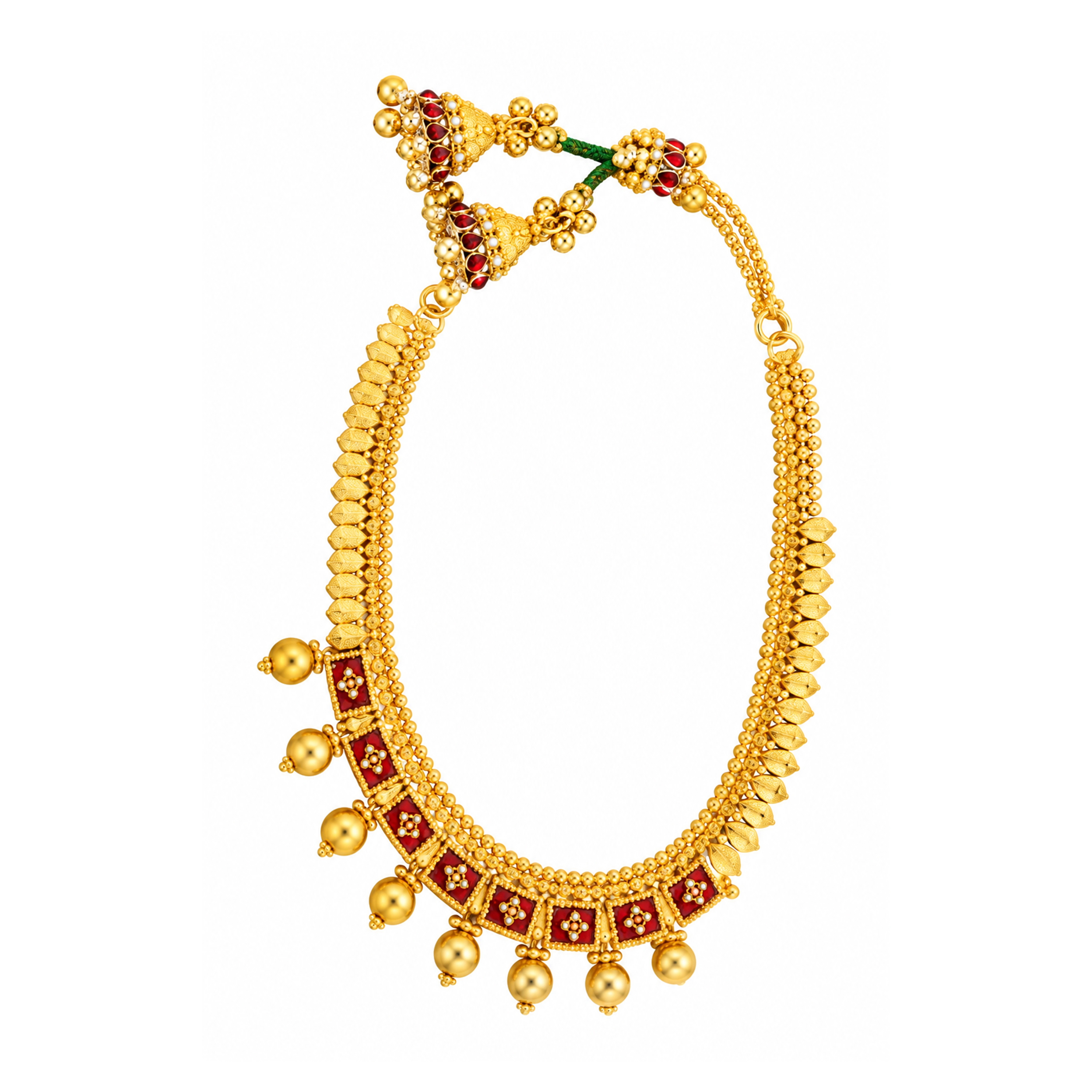 The GSS013510101 Gold Short Necklace Set