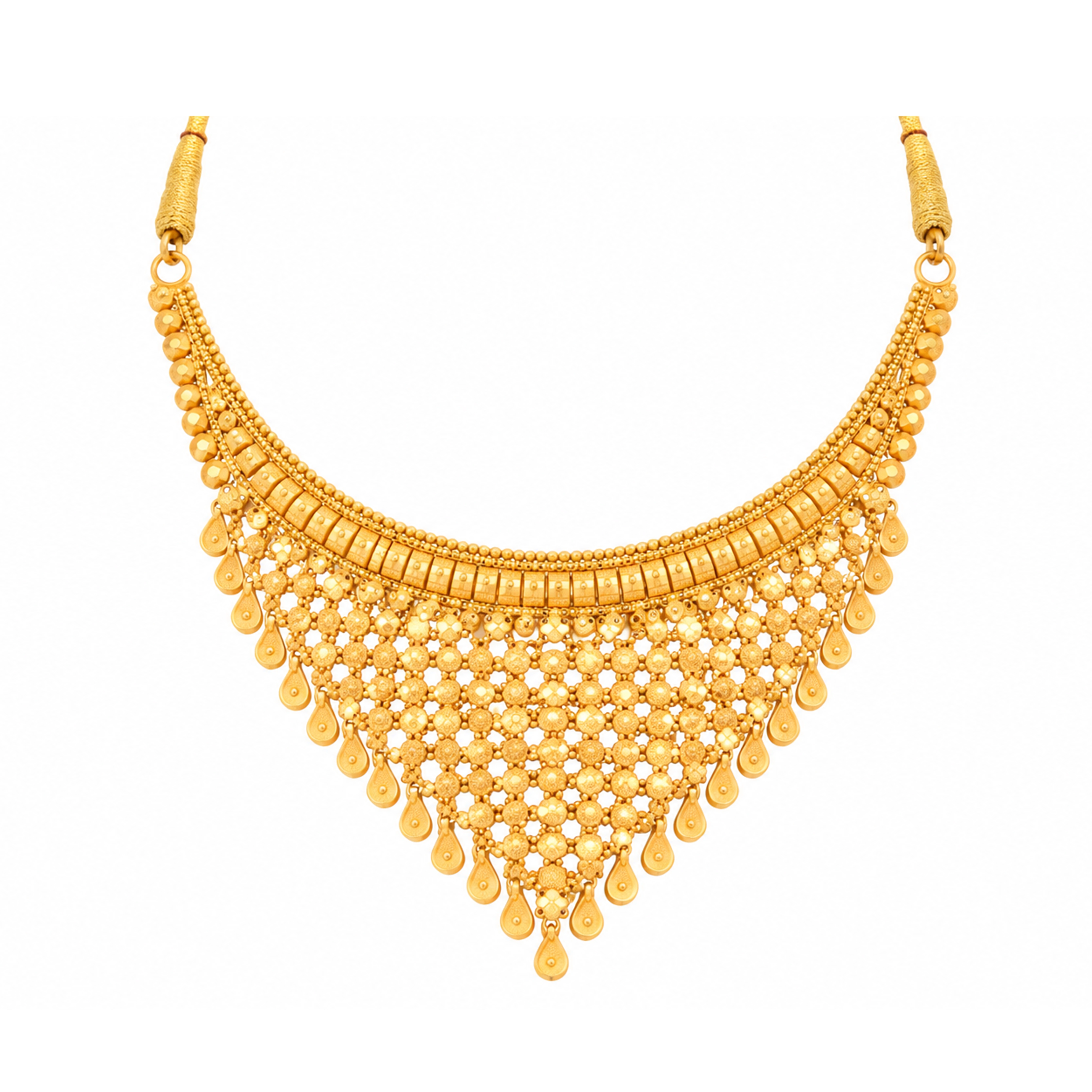 The GSS014610241 Gold Short Necklace Set