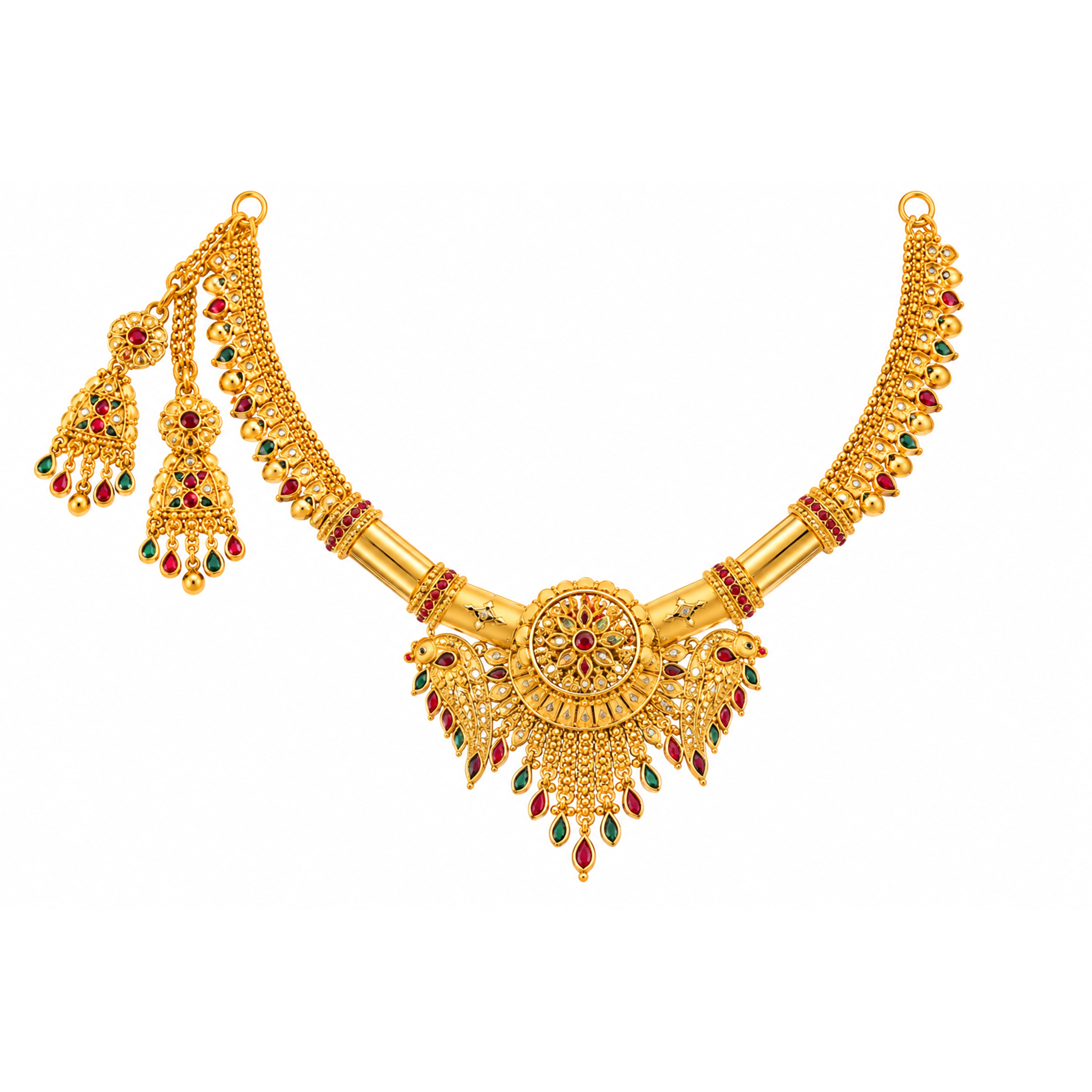 The GSS015610003 Gold Short Necklace Set