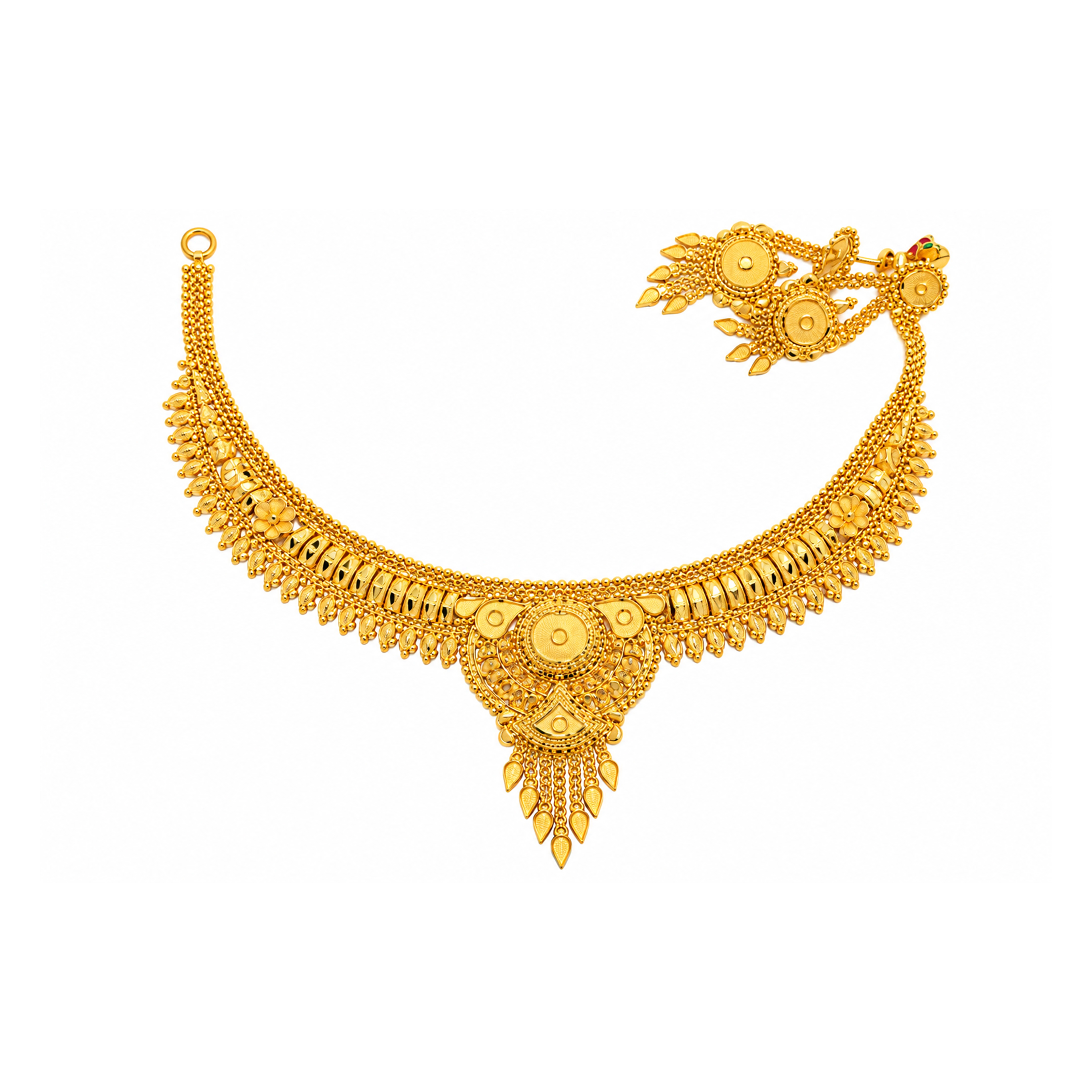 The GSS015610010 Gold Short Necklace Set