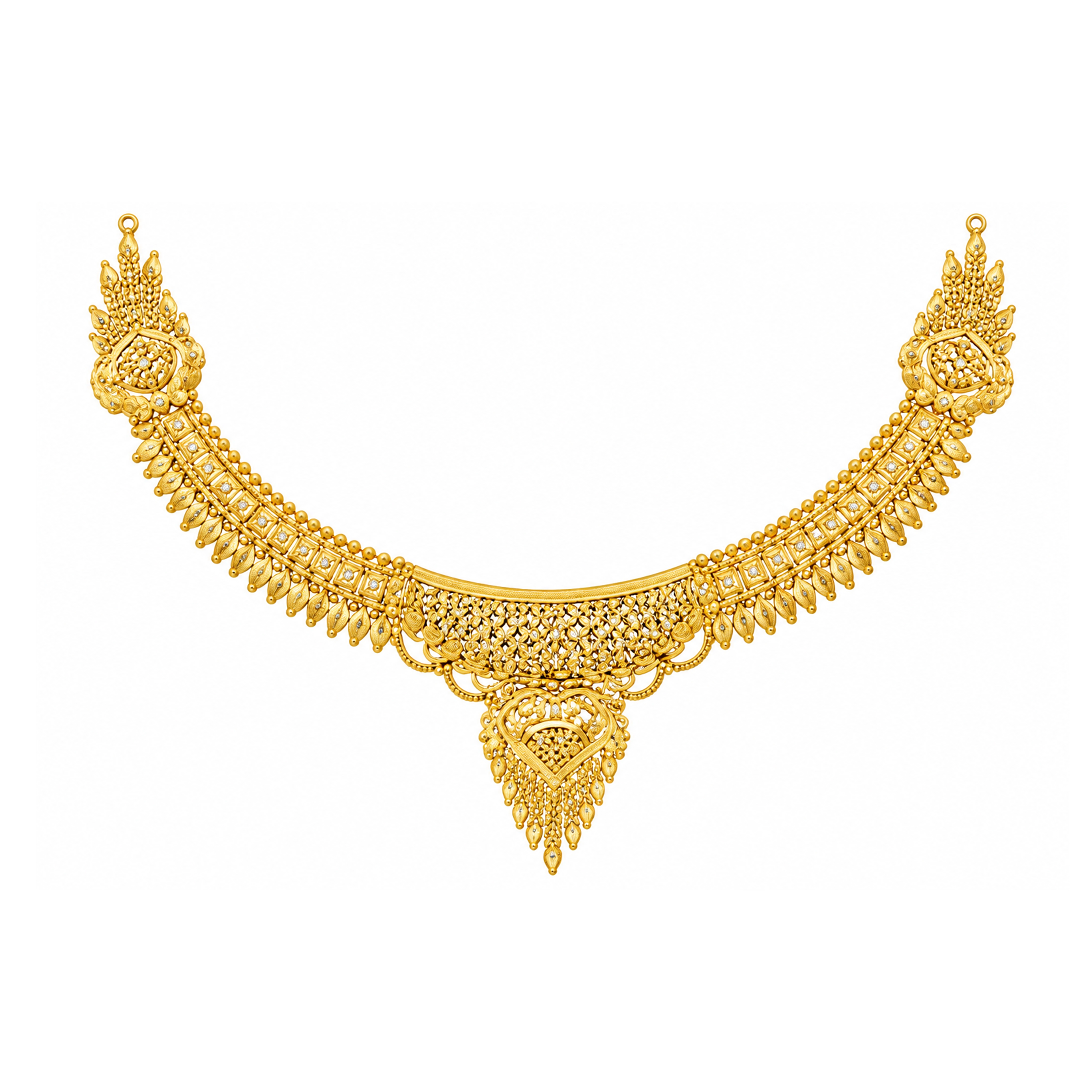 The GSS016310004 Gold Short Necklace Set