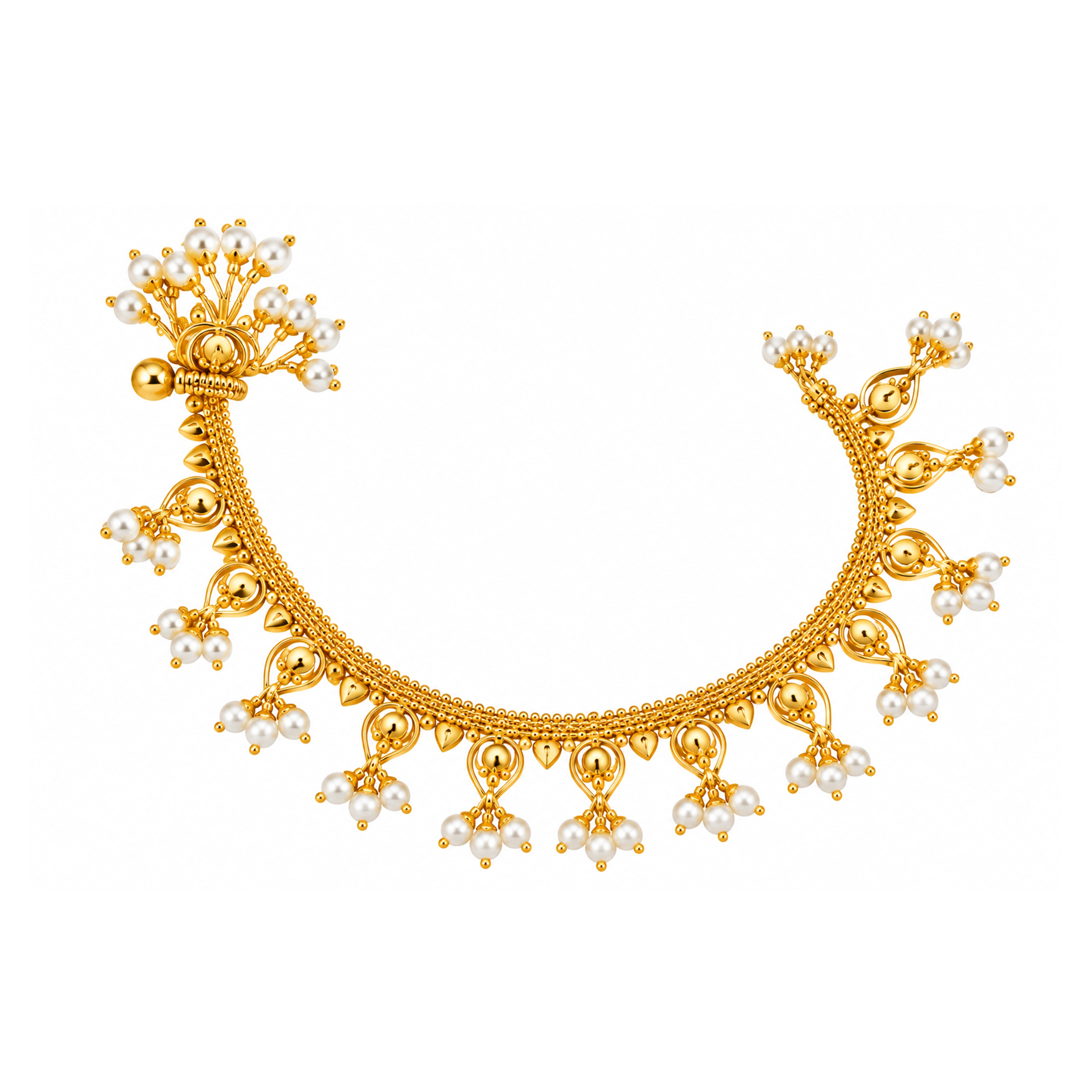 The GSS018210005 Gold Short Necklace Set