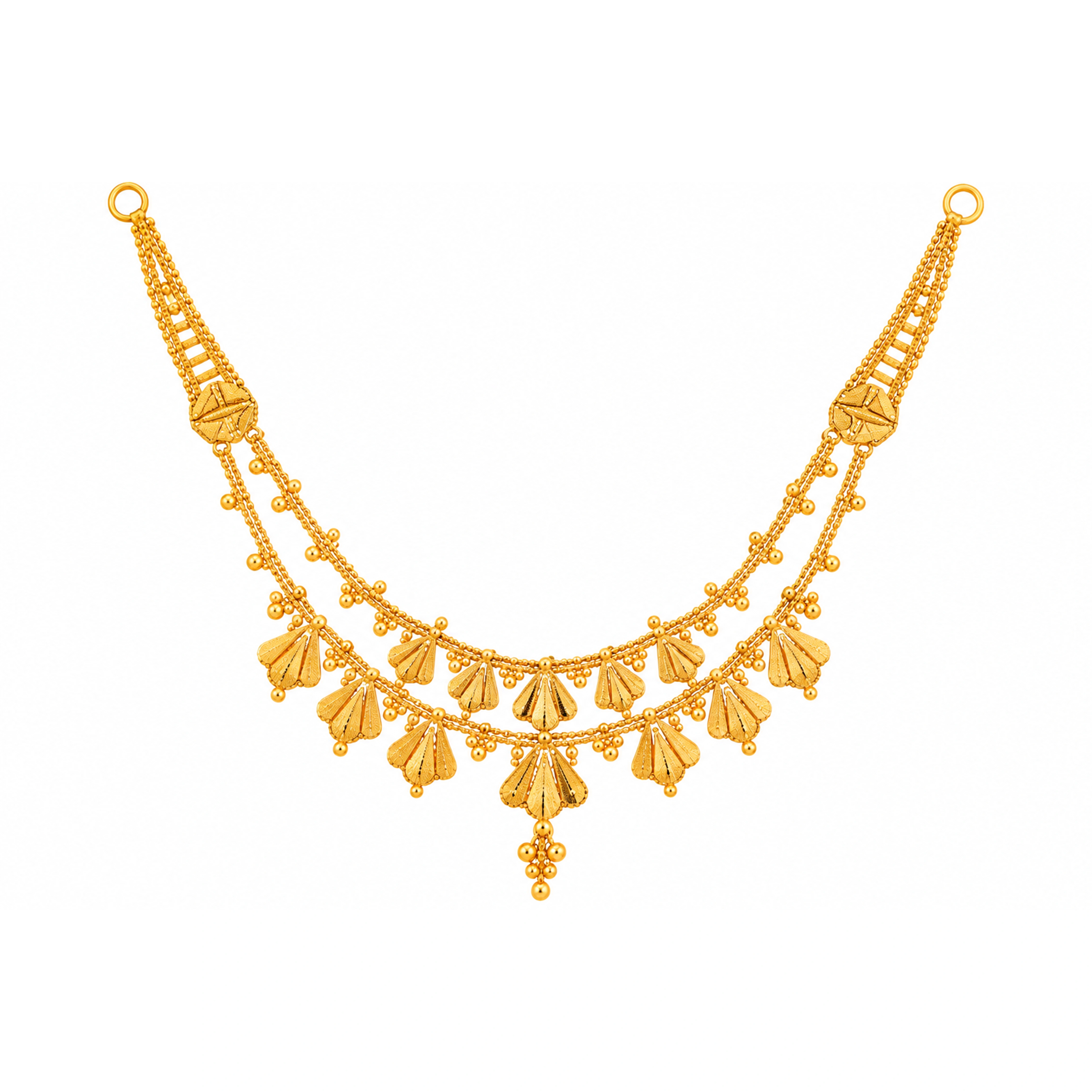 The GSS020219702 Gold Short Necklace Set