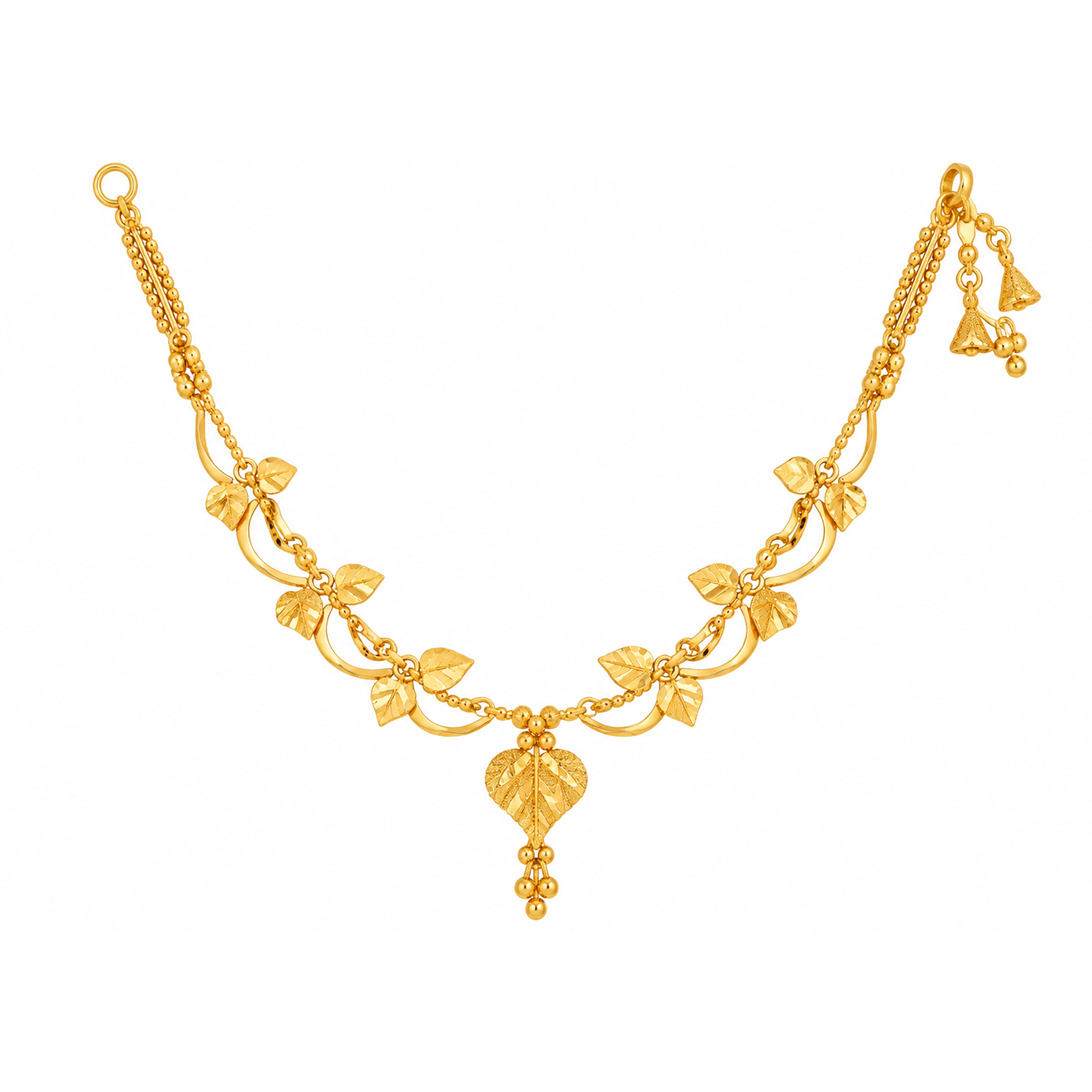 The GSS020219704 Gold Short Necklace Set