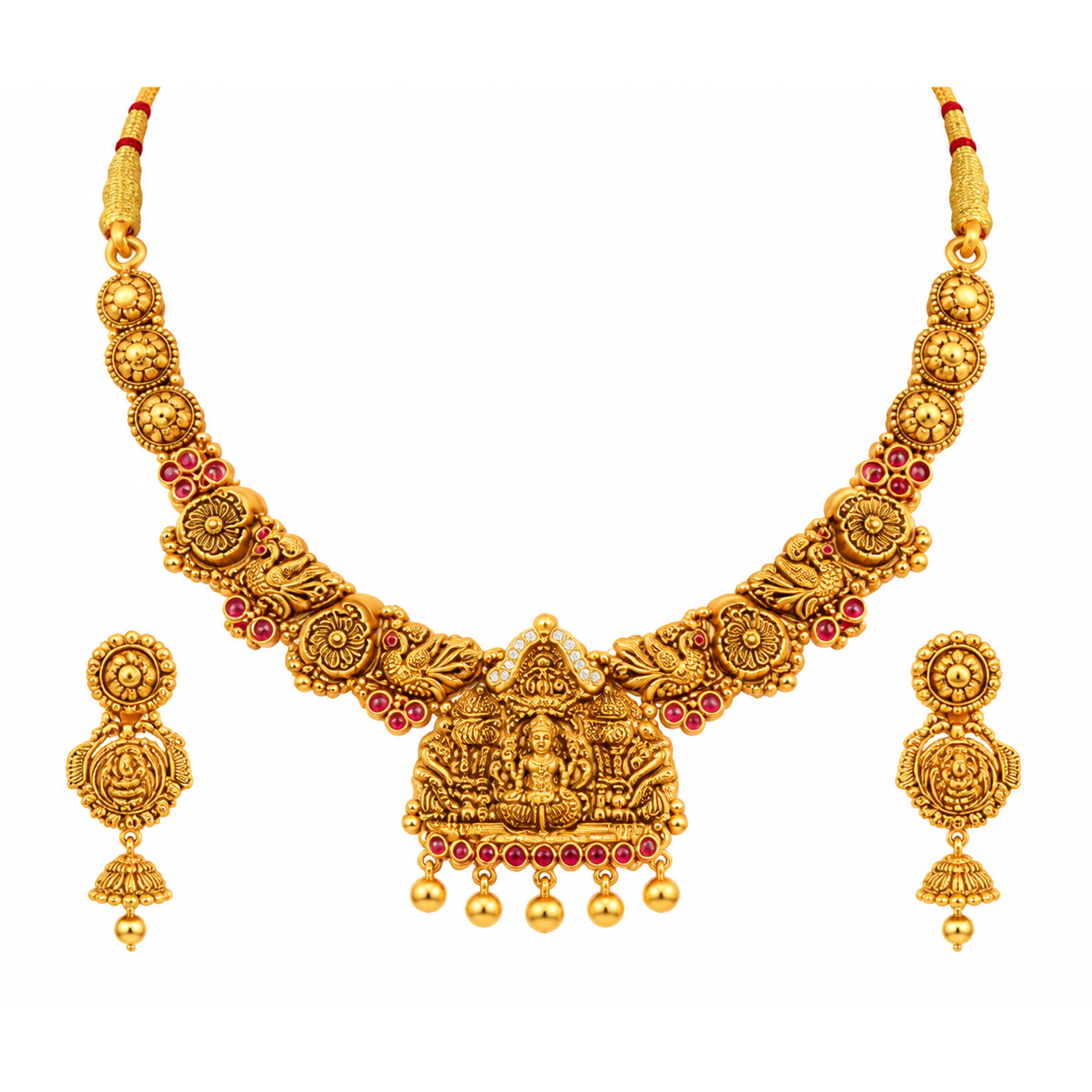 The GSS021210023 Gold Short Necklace Set