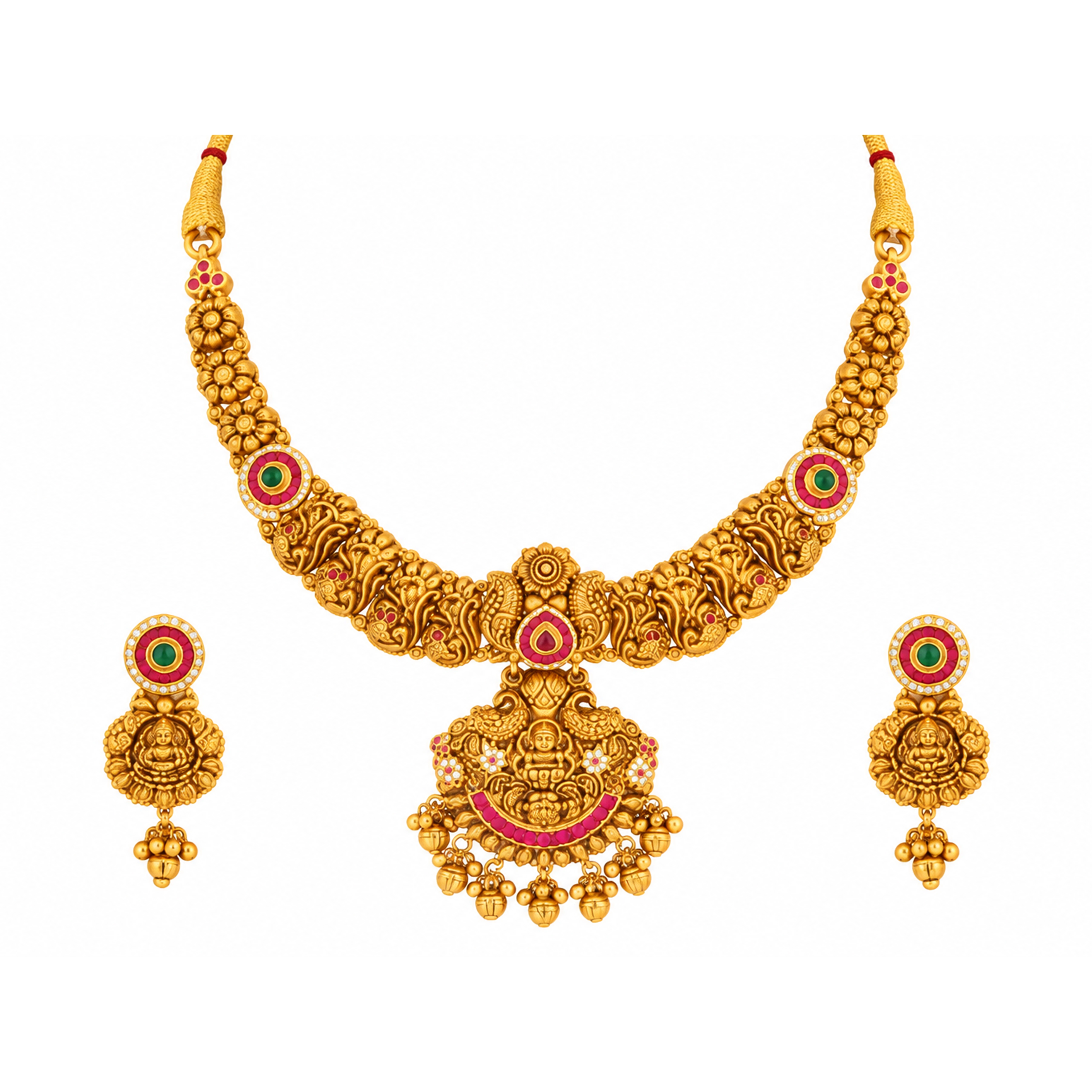 The GSS021210025 Gold Short Necklace Set