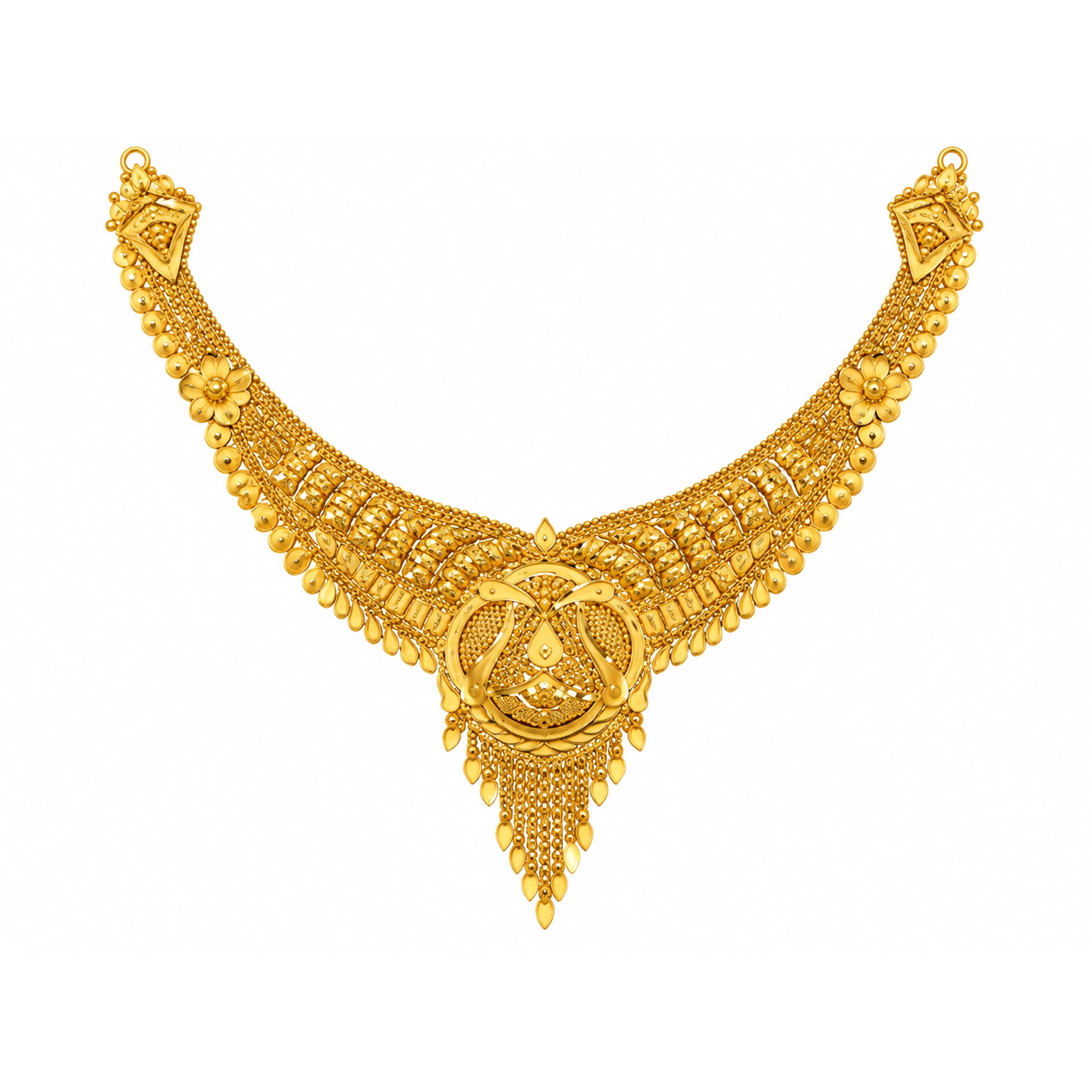 The GSS021210049 Gold Short Necklace Set