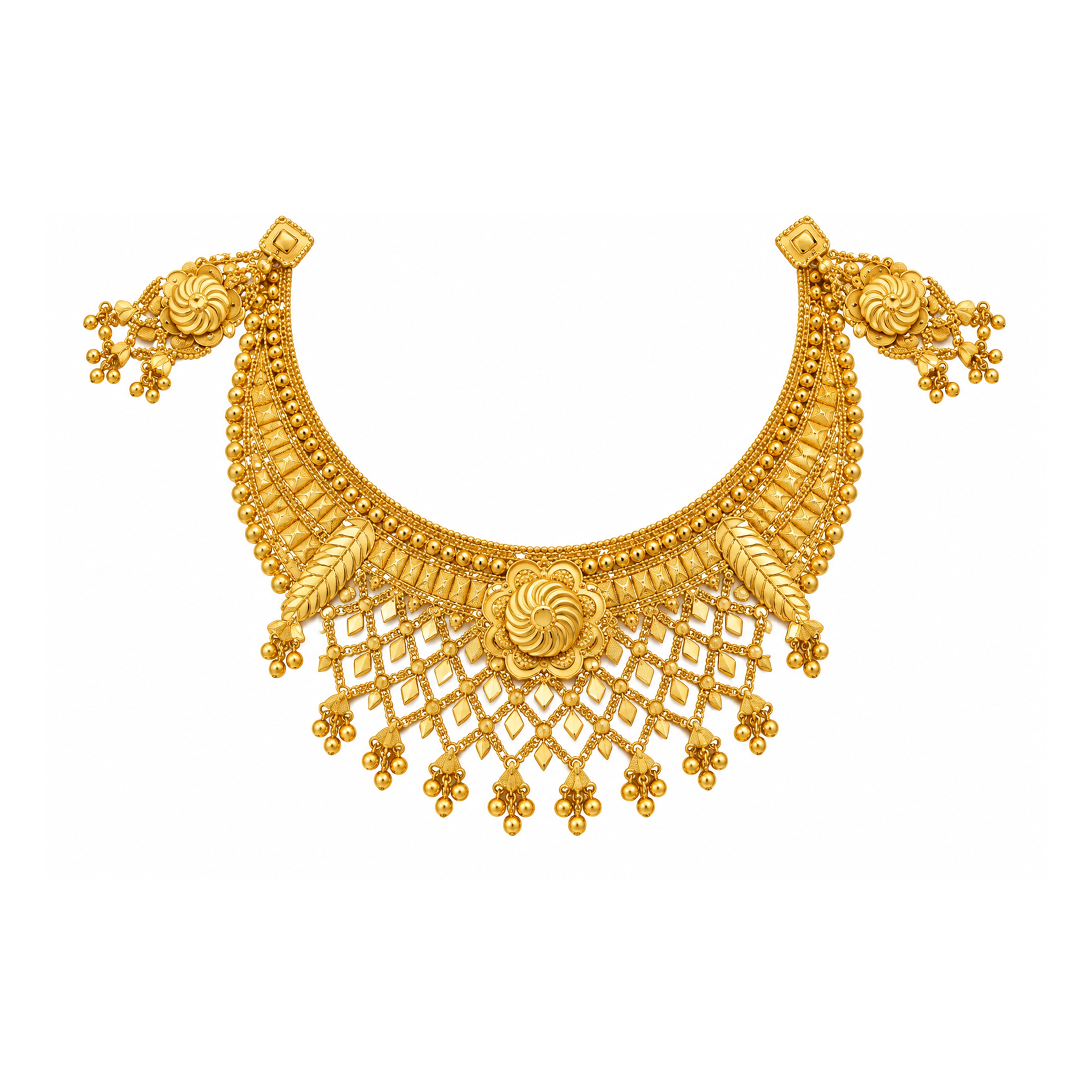 The GSS021210052 Gold Short Necklace Set