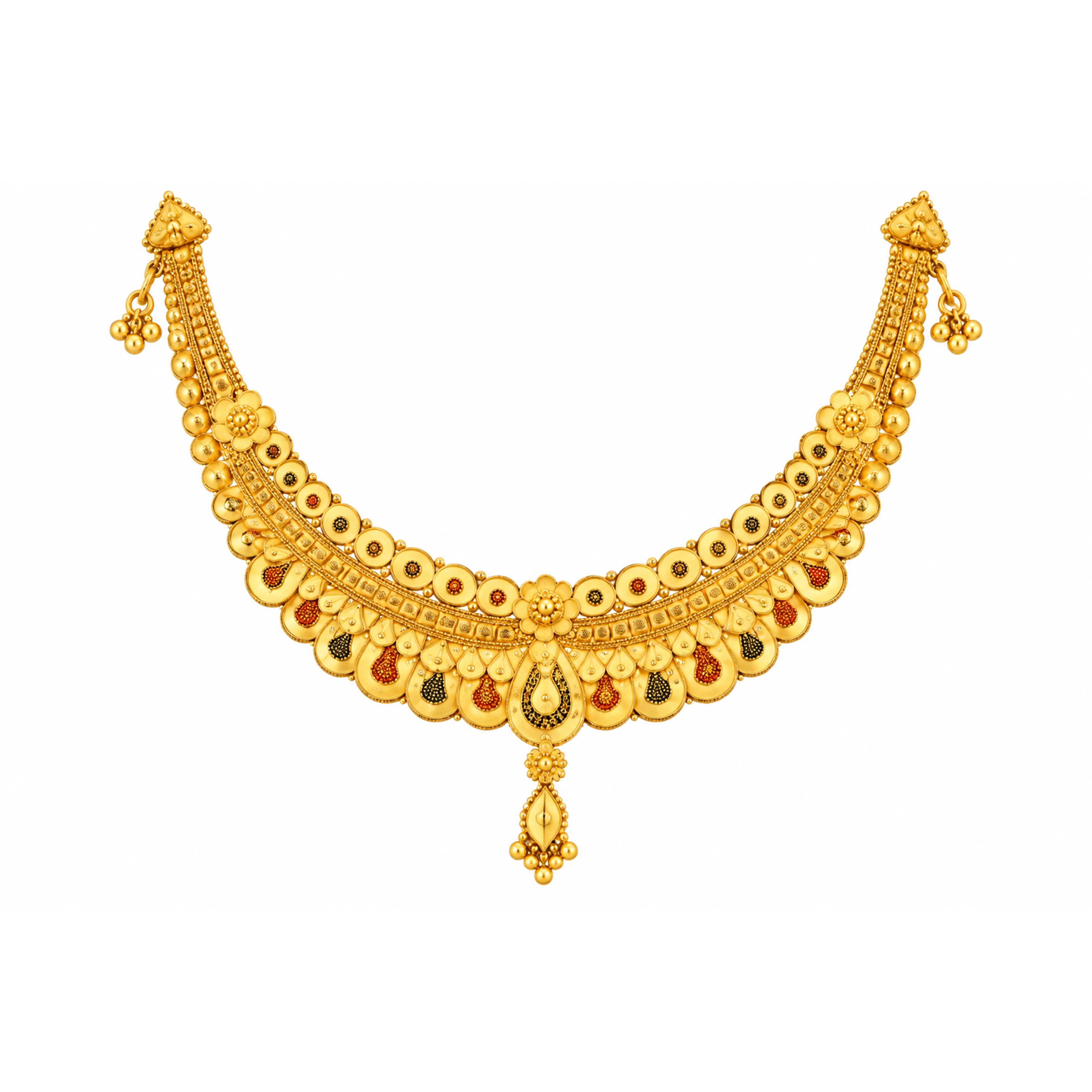 The GSS021210053 Gold Short Necklace Set