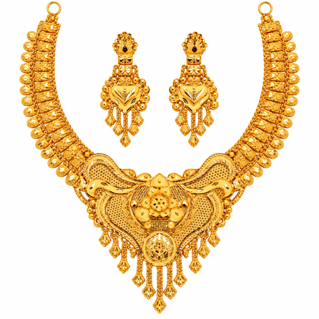 The GSS021514261 Gold Short Necklace Set