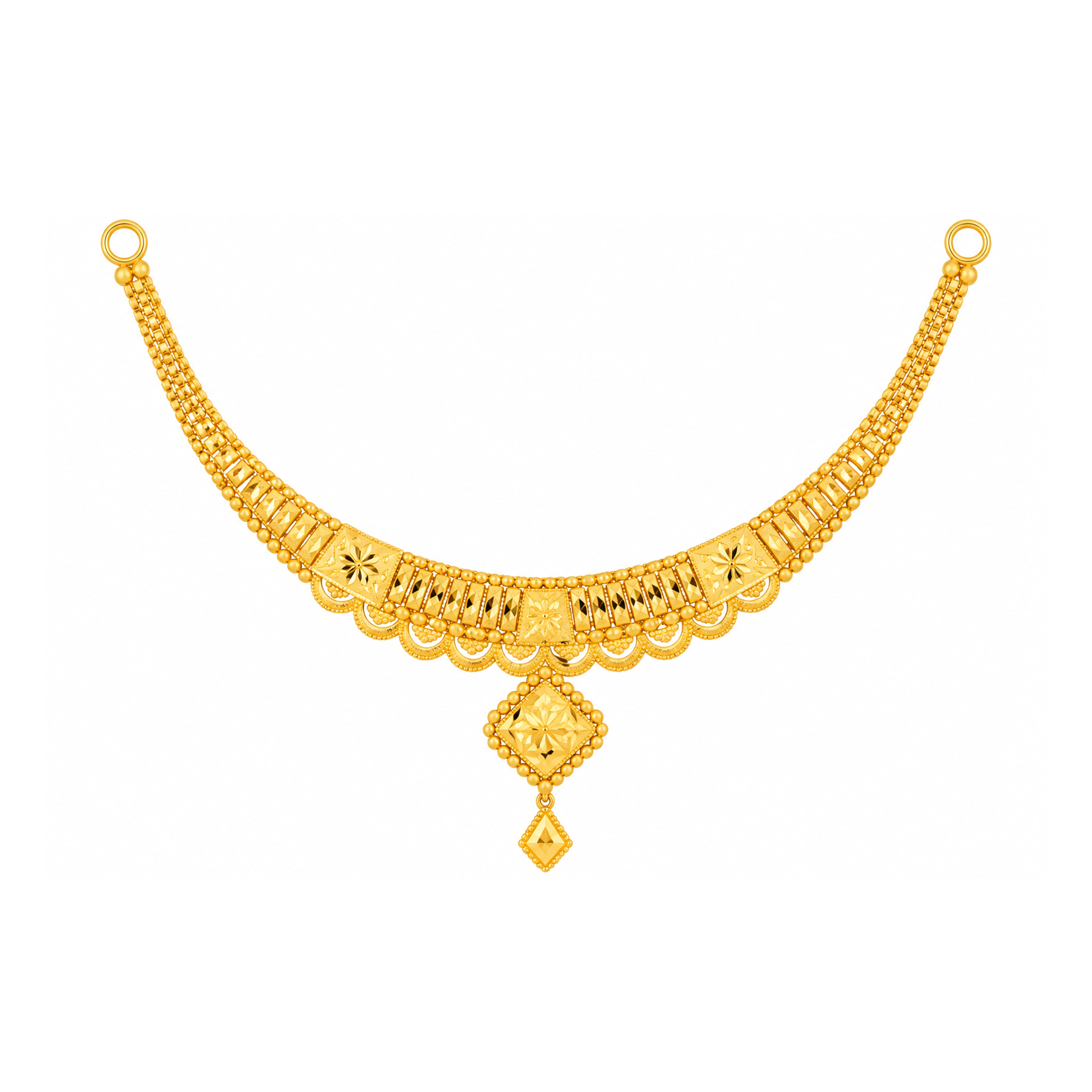 The GSS021516157 Gold Short Necklace Set