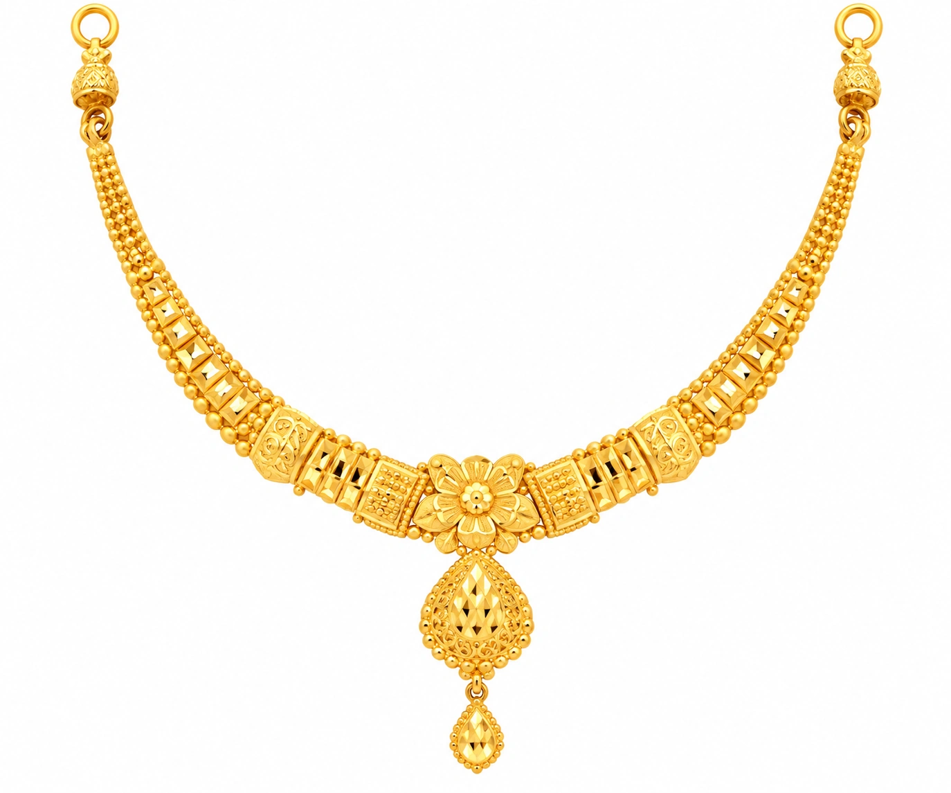 The GSS021516158 Gold Short Necklace Set