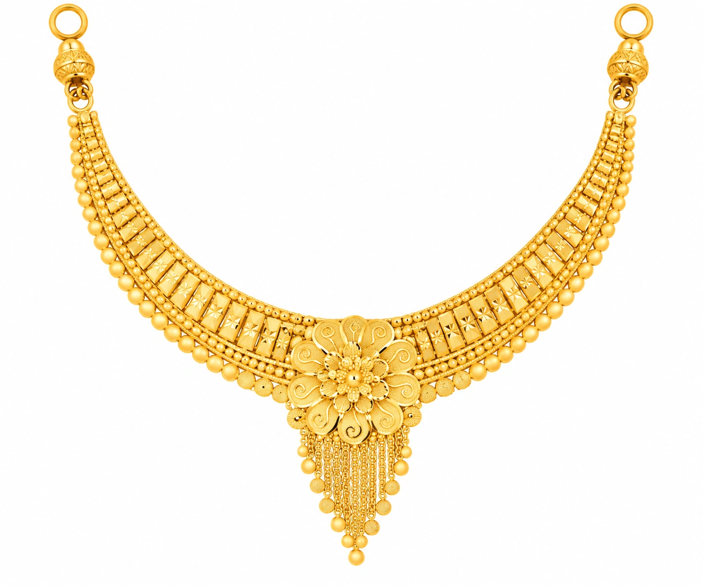 The GSS021516178 Gold Short Necklace Set