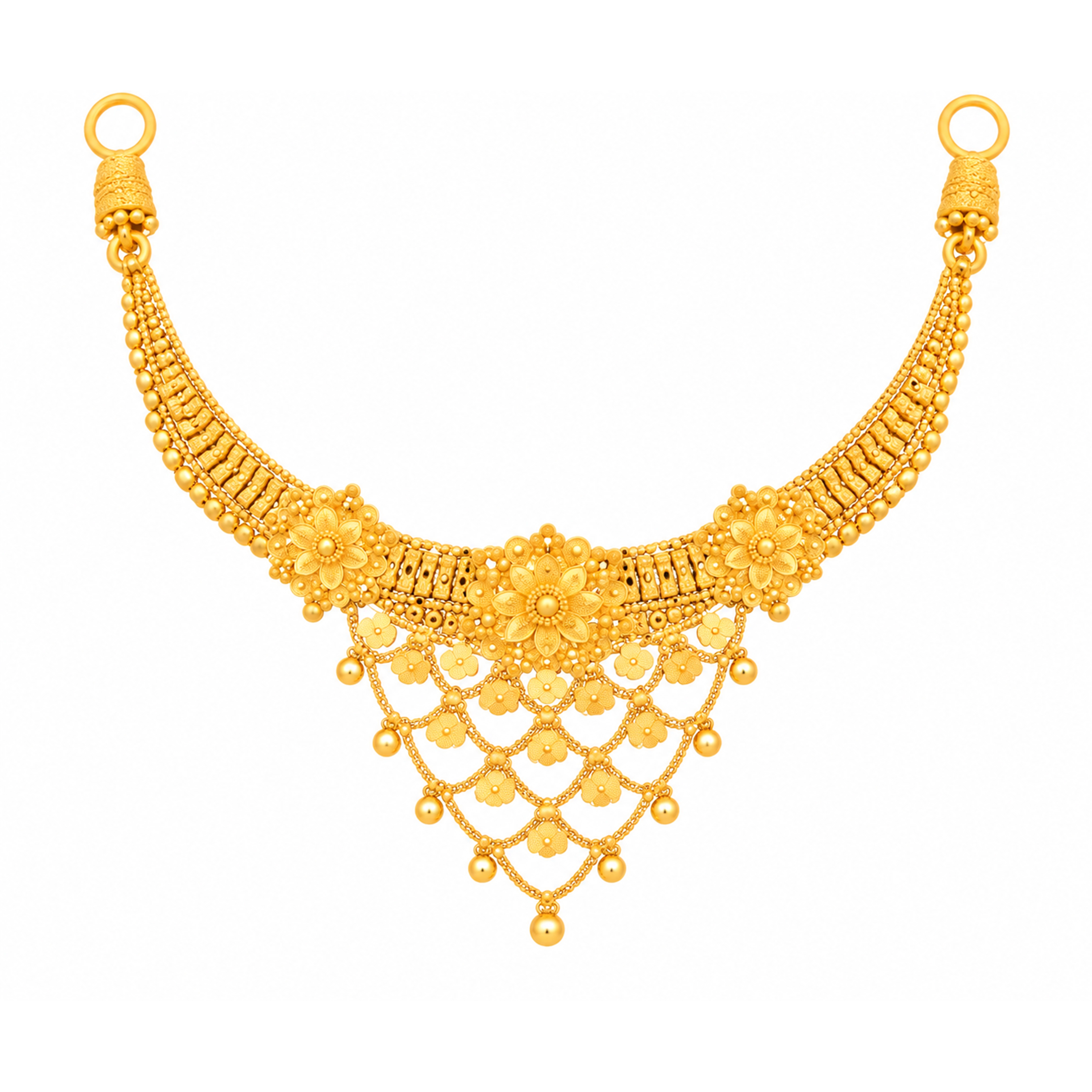 The GSS021516603 Gold Short Necklace Set