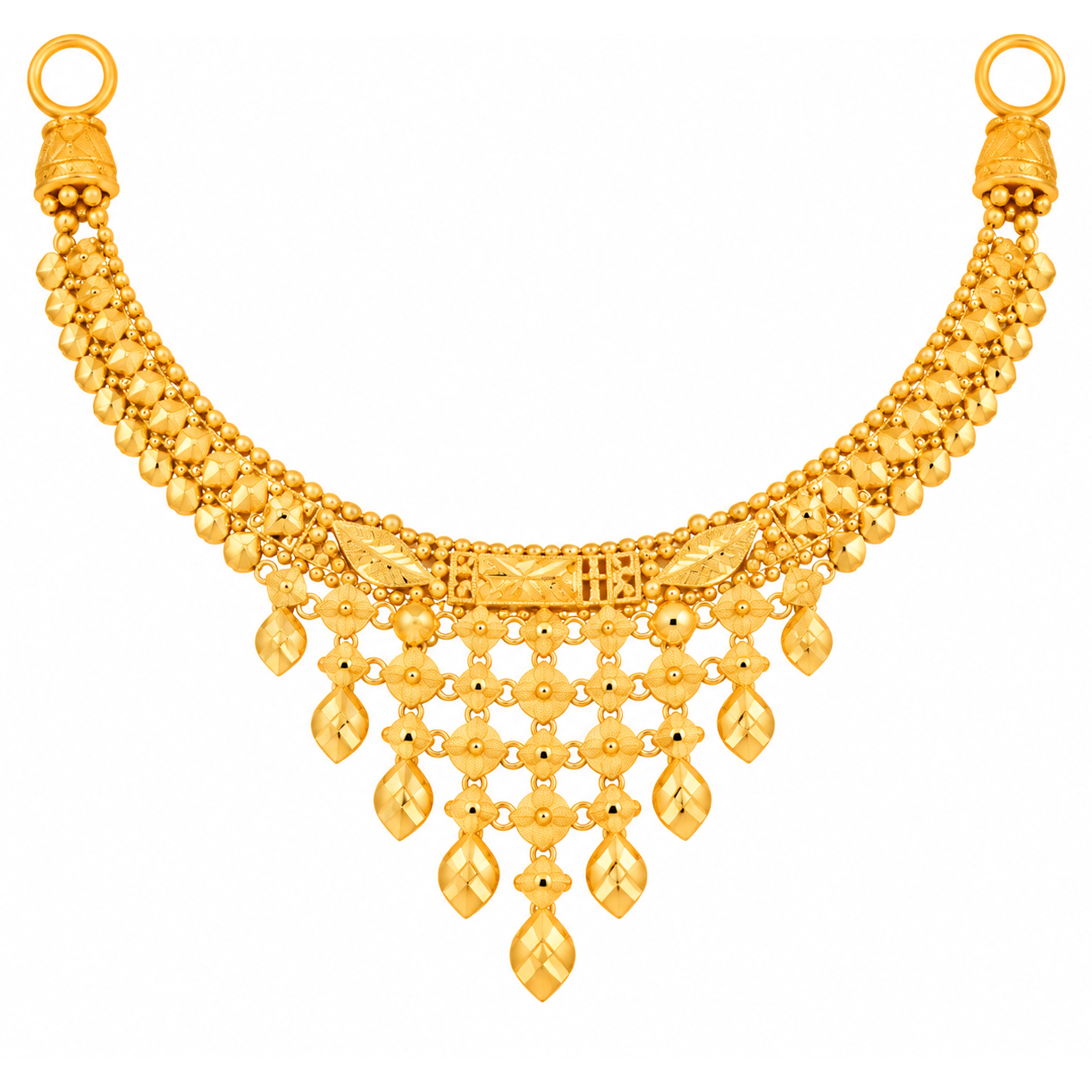 The GSS021516734 Gold Short Necklace Set