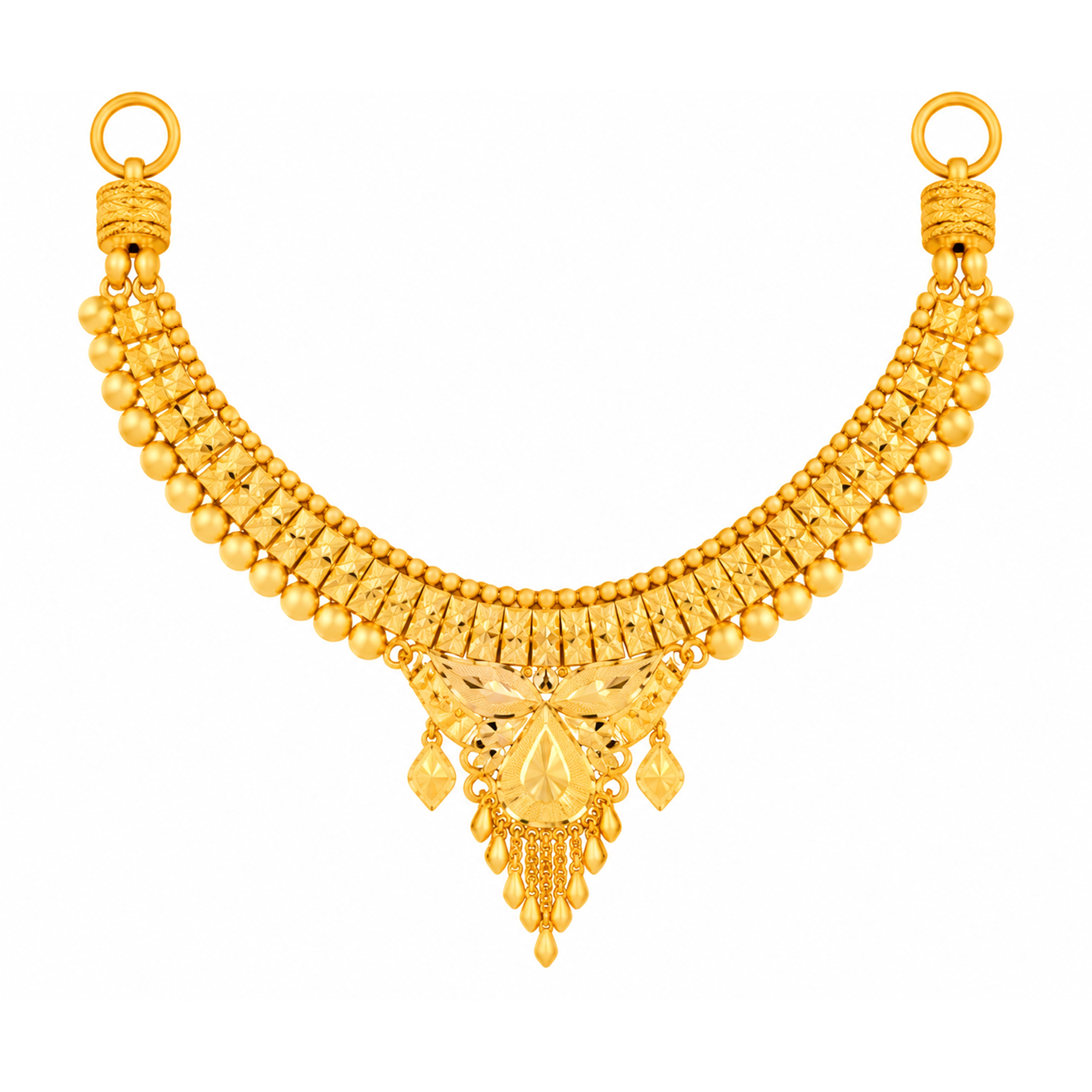 The GSS021516890 Gold Short Necklace Set