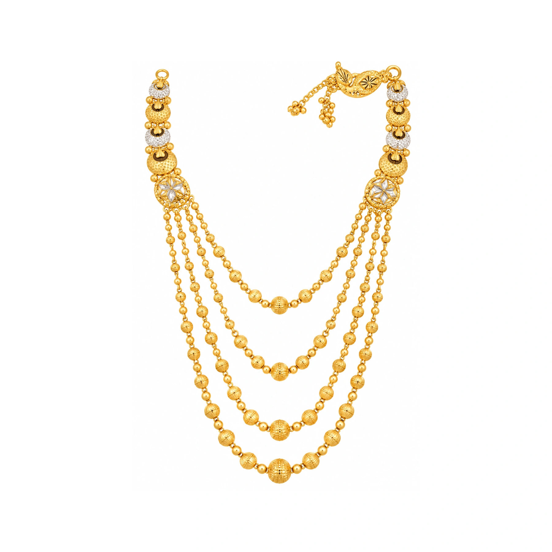 The GSS021519978 Gold Short Necklace Set