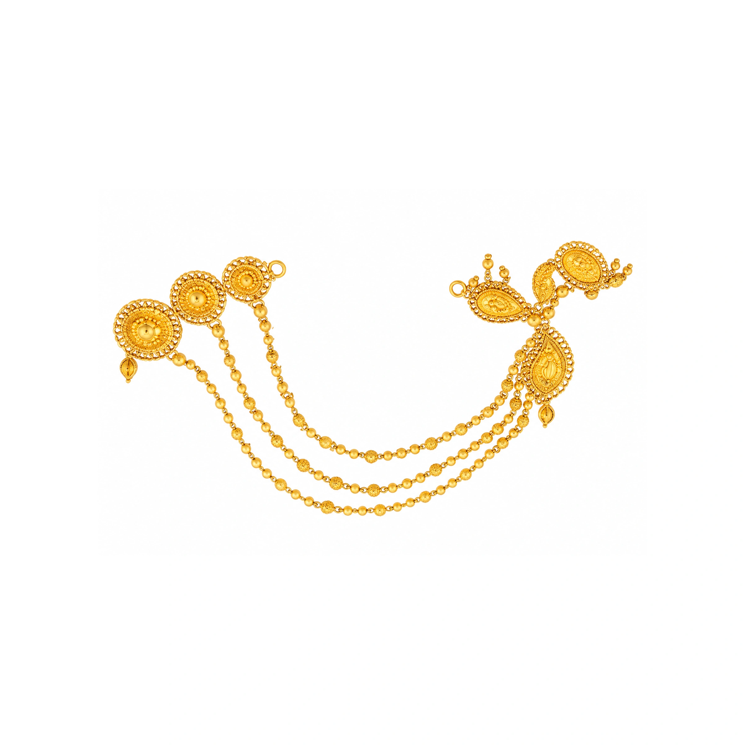 The GSS021519981 Gold Short Necklace Set