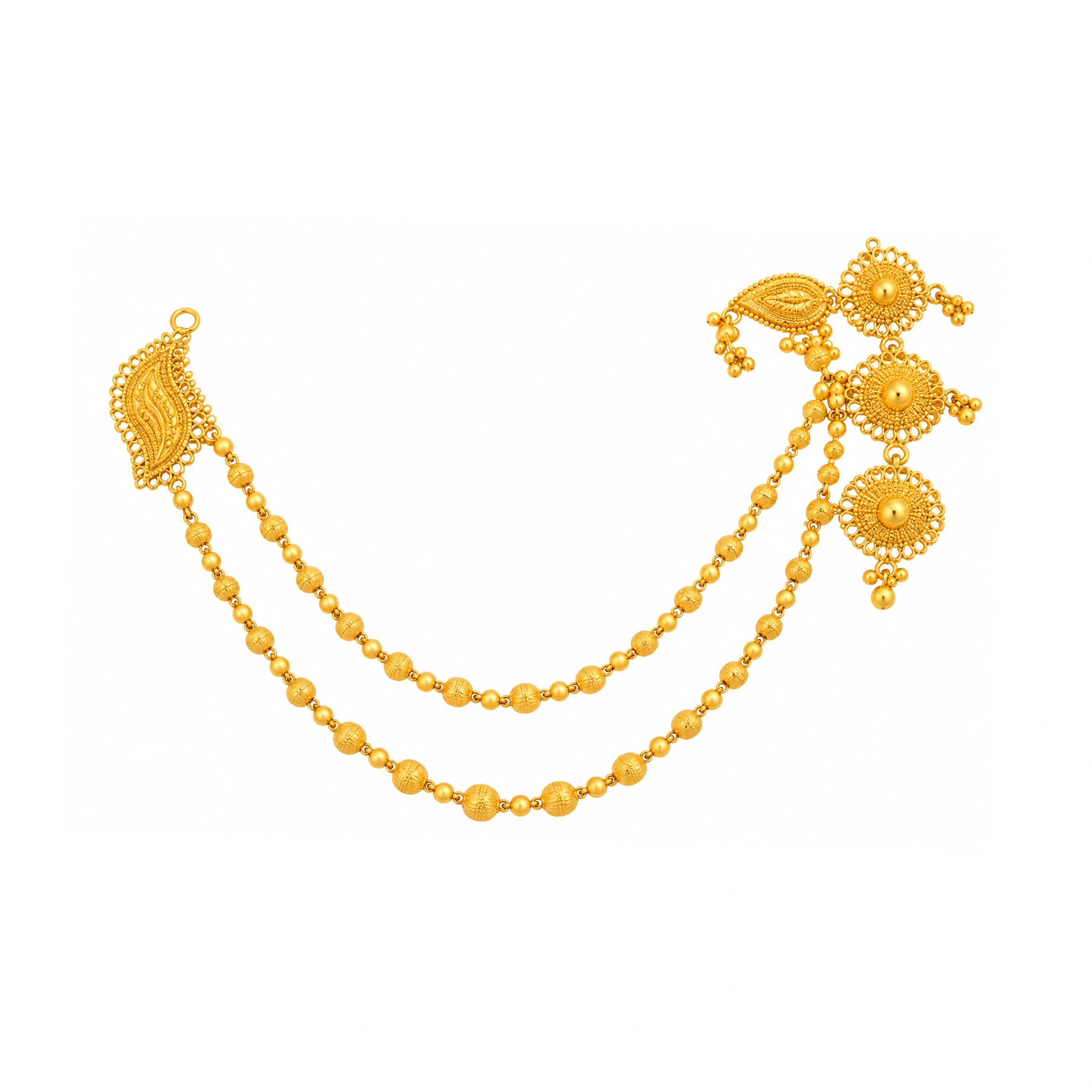 The GSS021519982 Gold Short Necklace Set