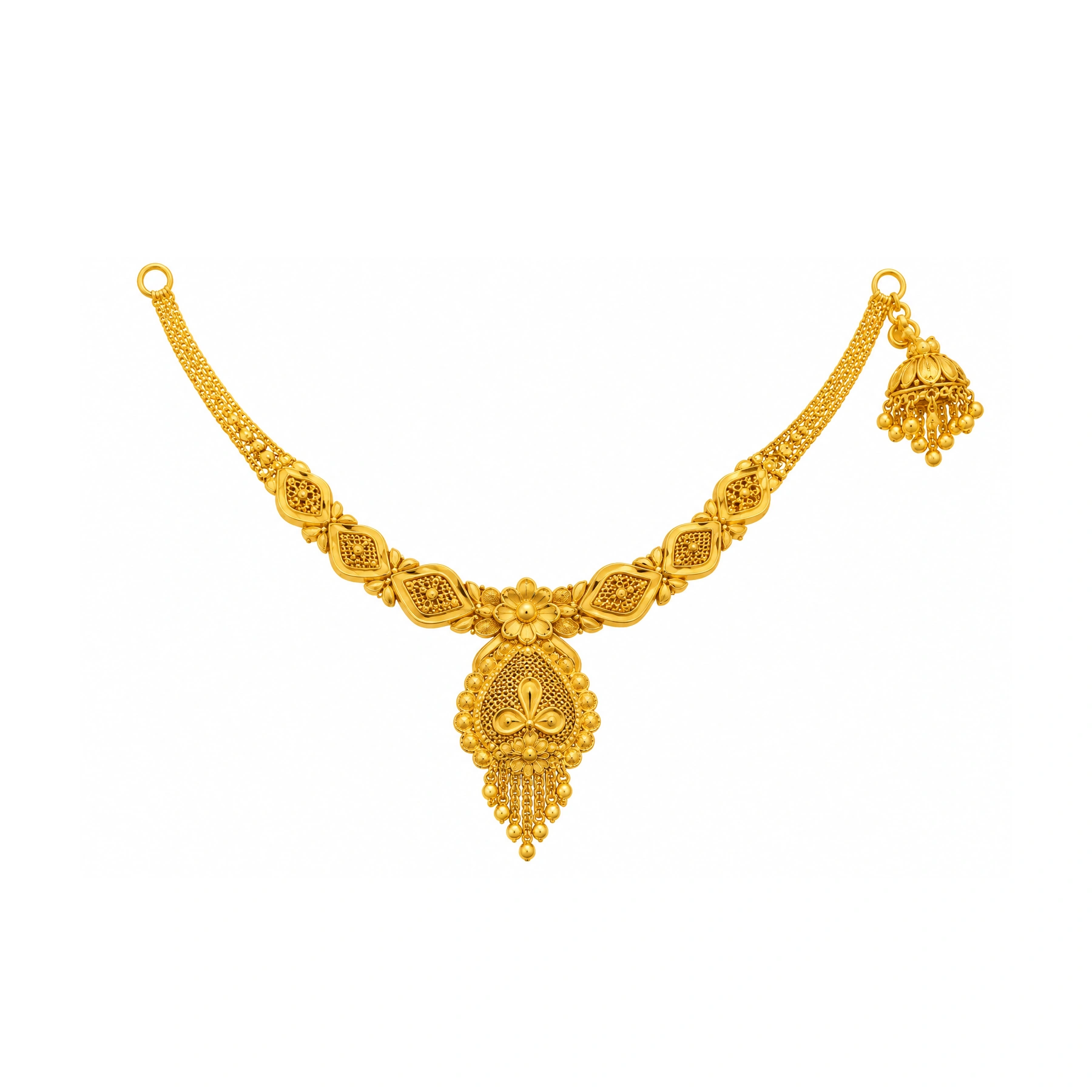 The GSS021519988 Gold Short Necklace Set