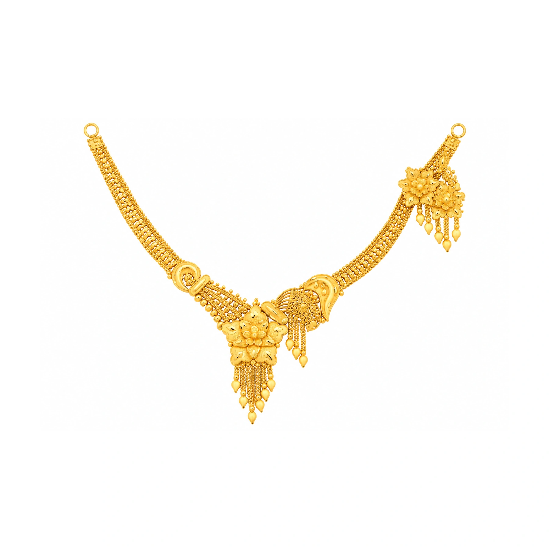 The GSS021519999 Gold Short Necklace Set