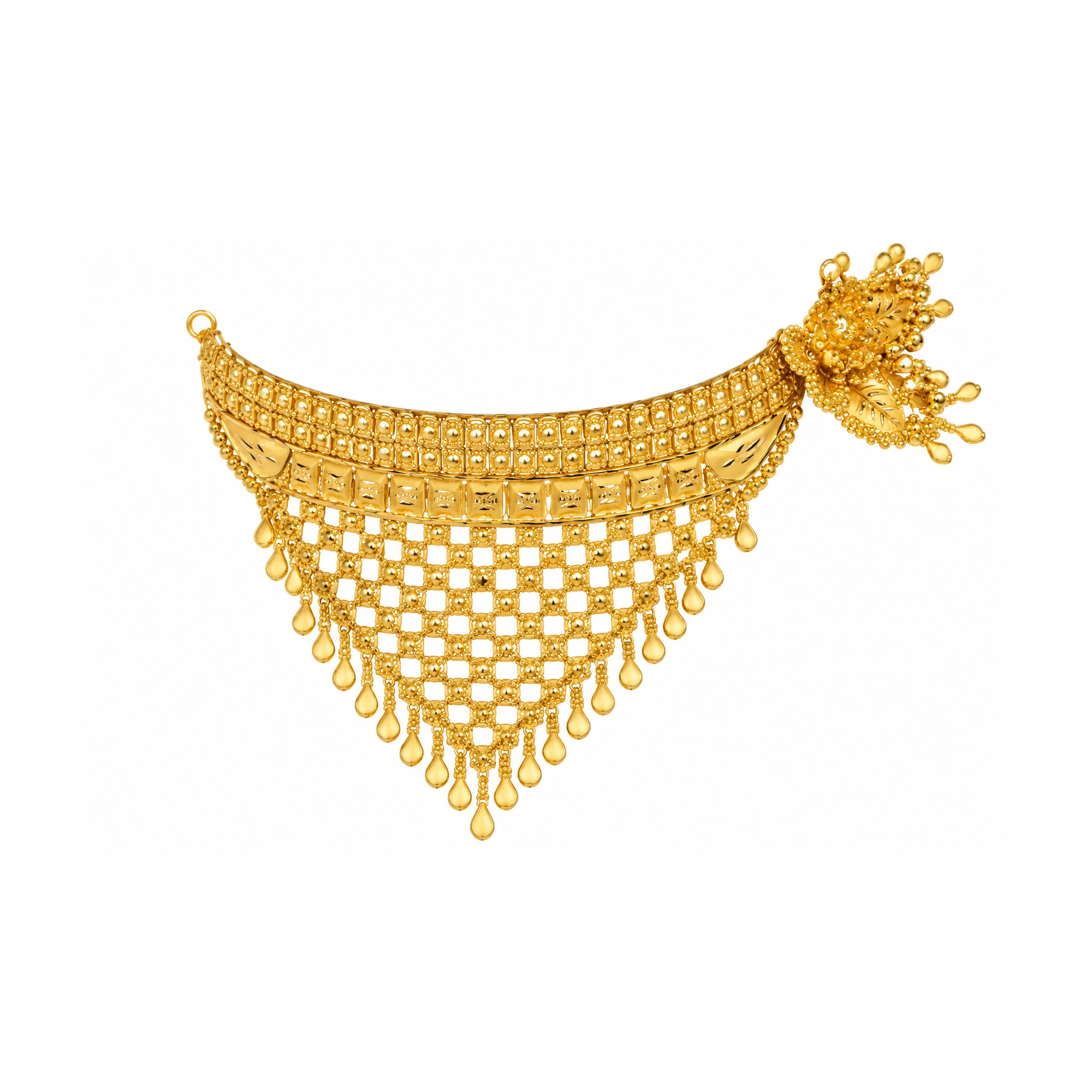 The GSS021520018 Gold Short Necklace Set