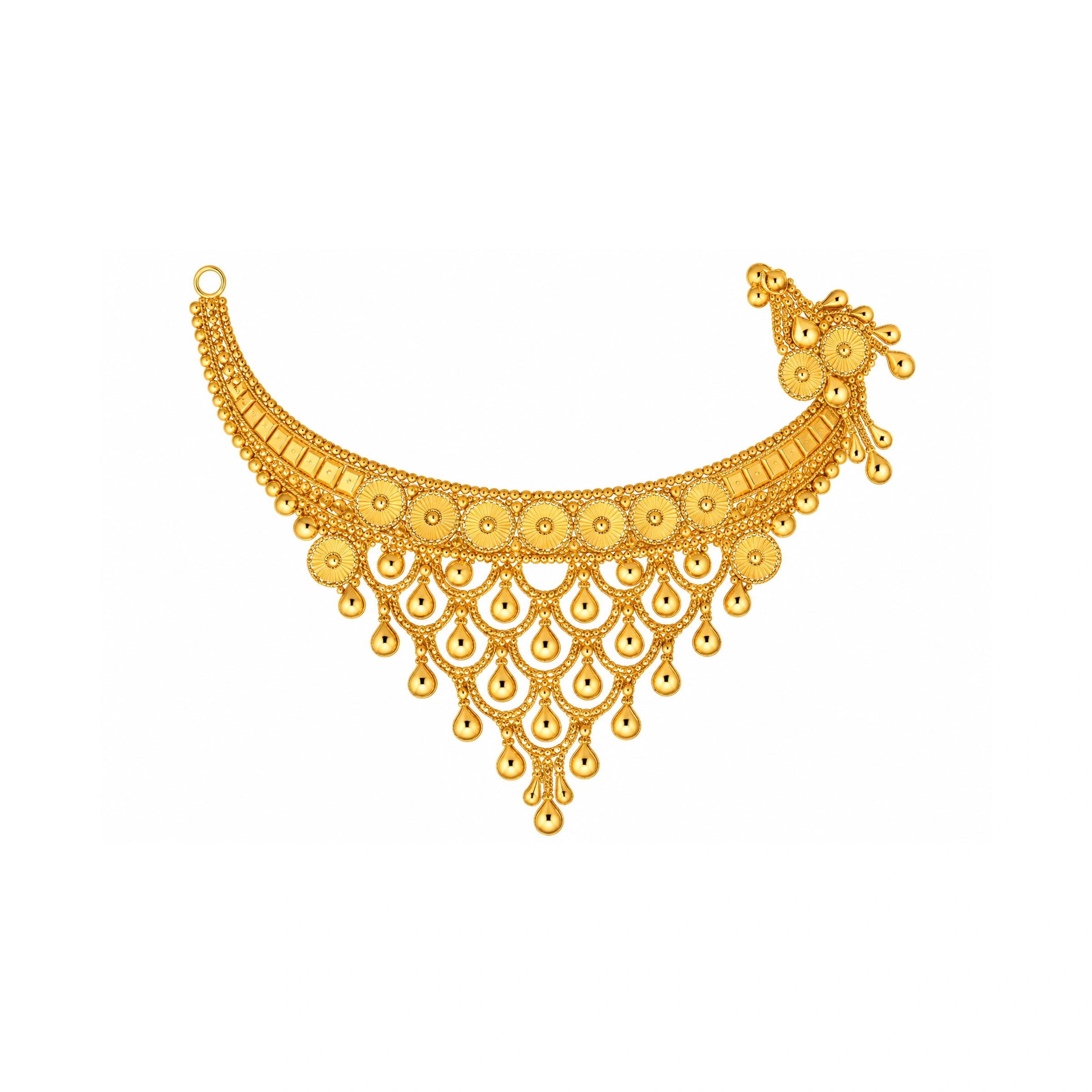 The GSS021520019 Gold Short Necklace Set